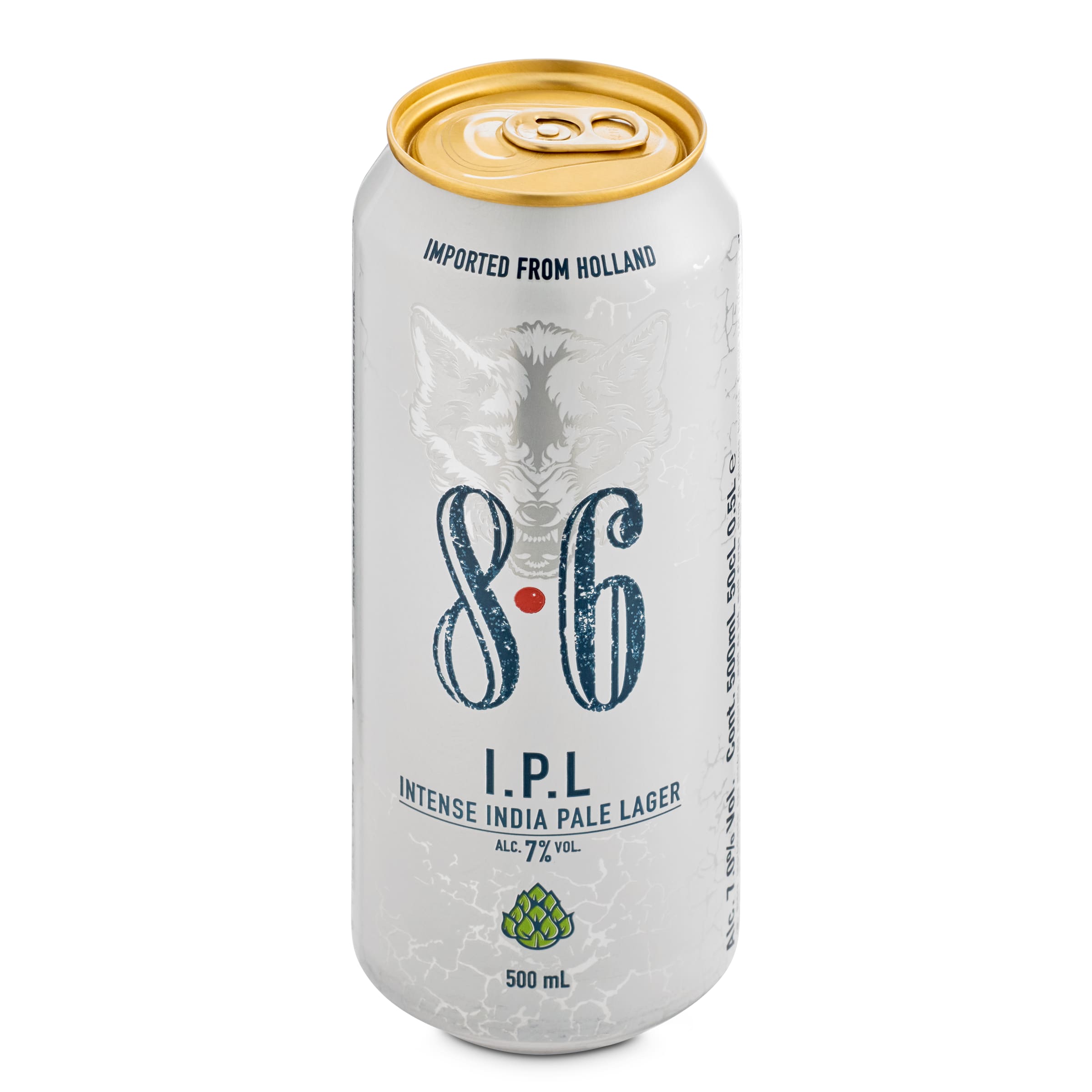 8.6 cerveza especial I.P.L lata 50 cl