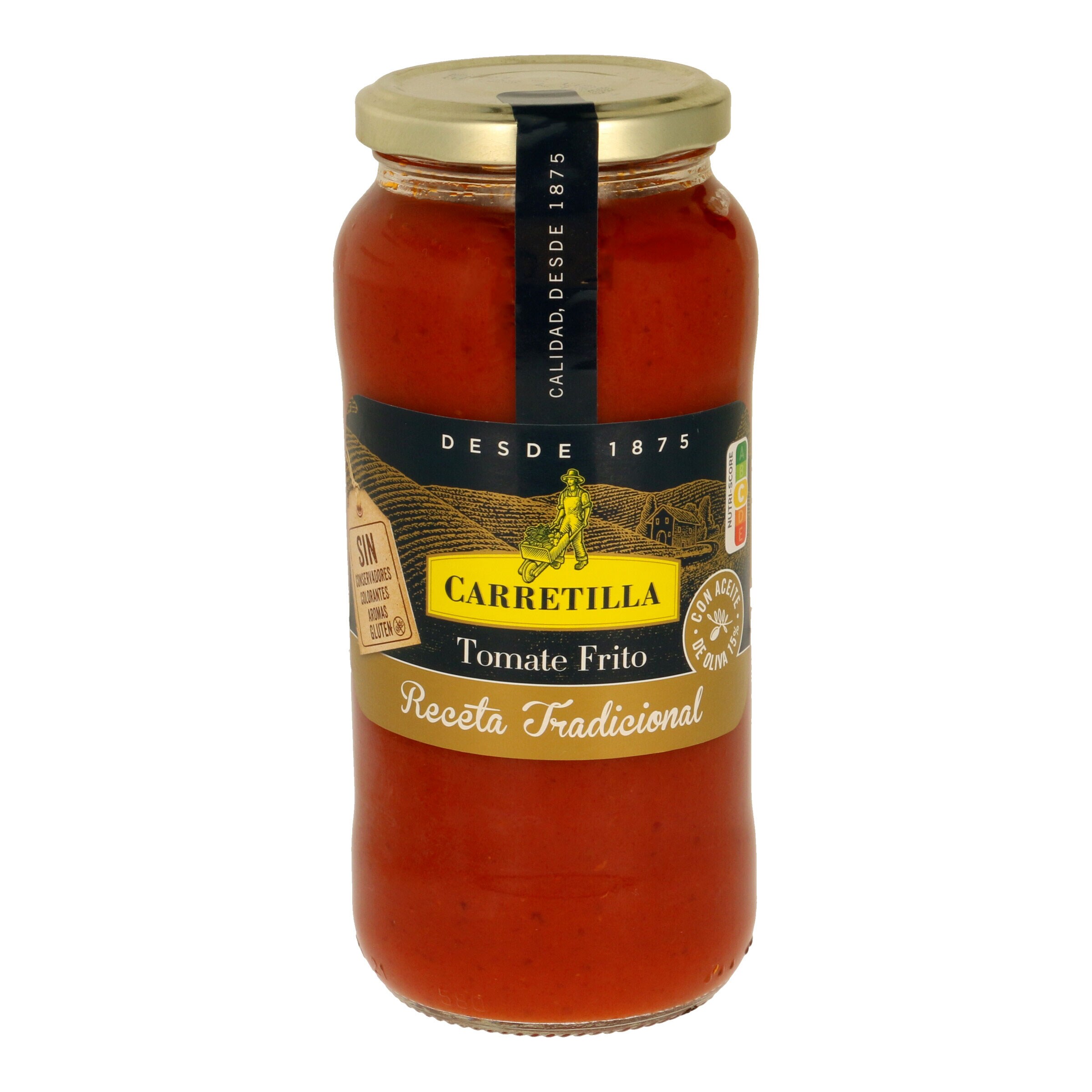 CARRETILLA tomate frito tradicional oliva frasco 550 gr