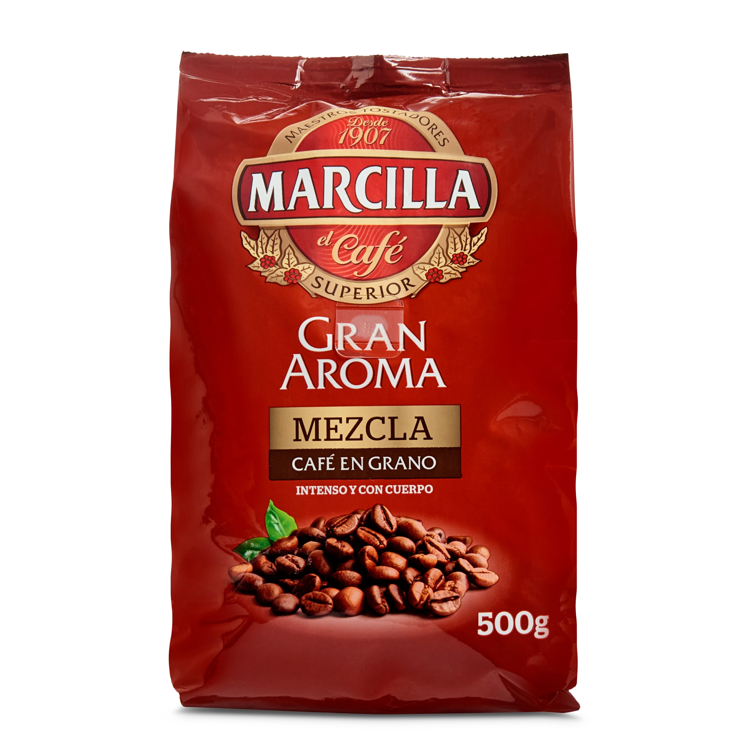 MARCILLA café gran aroma mezcla en grano paquete 500 gr