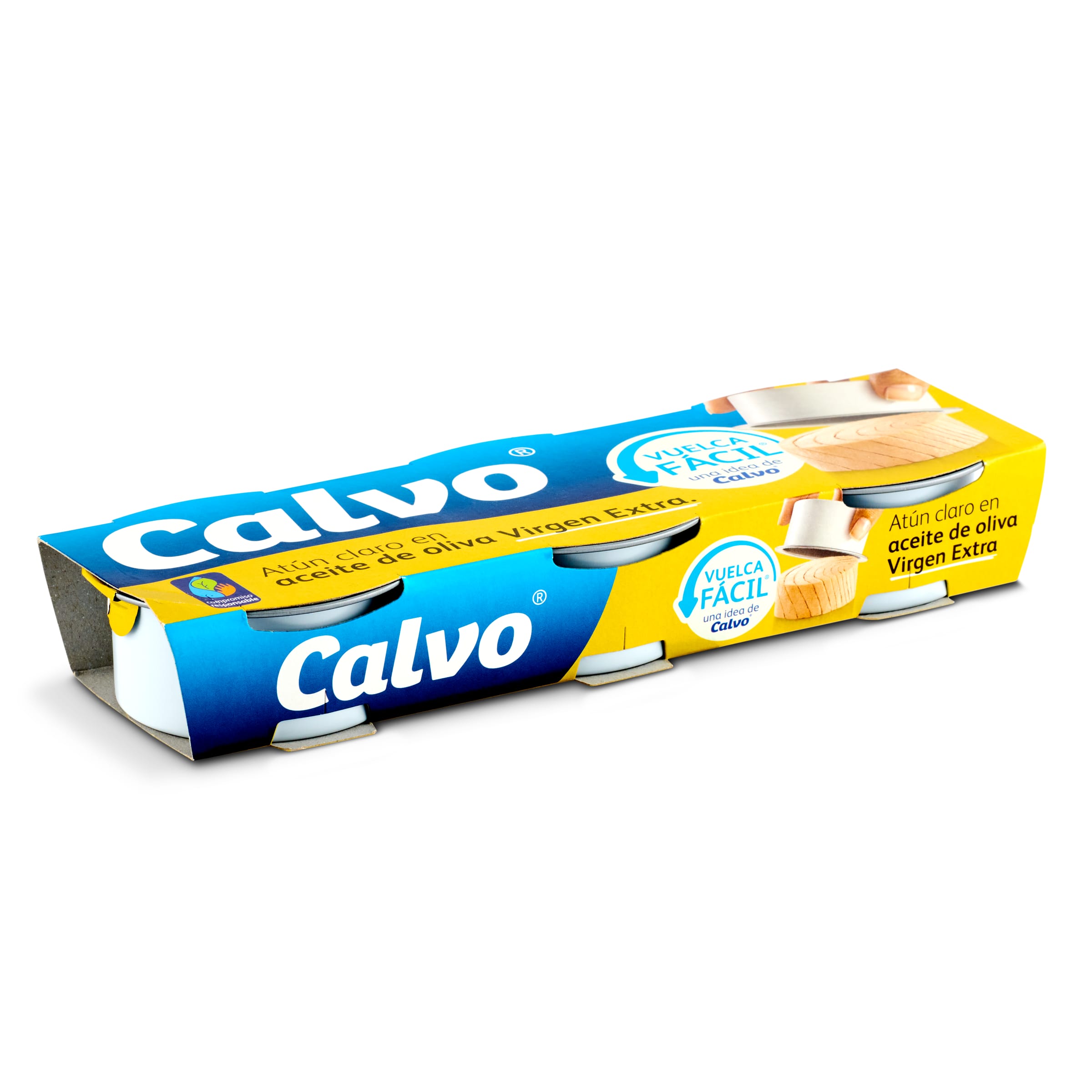 CALVO atún en aceite de oliva virgen extra pack 3 latas de 52 gr