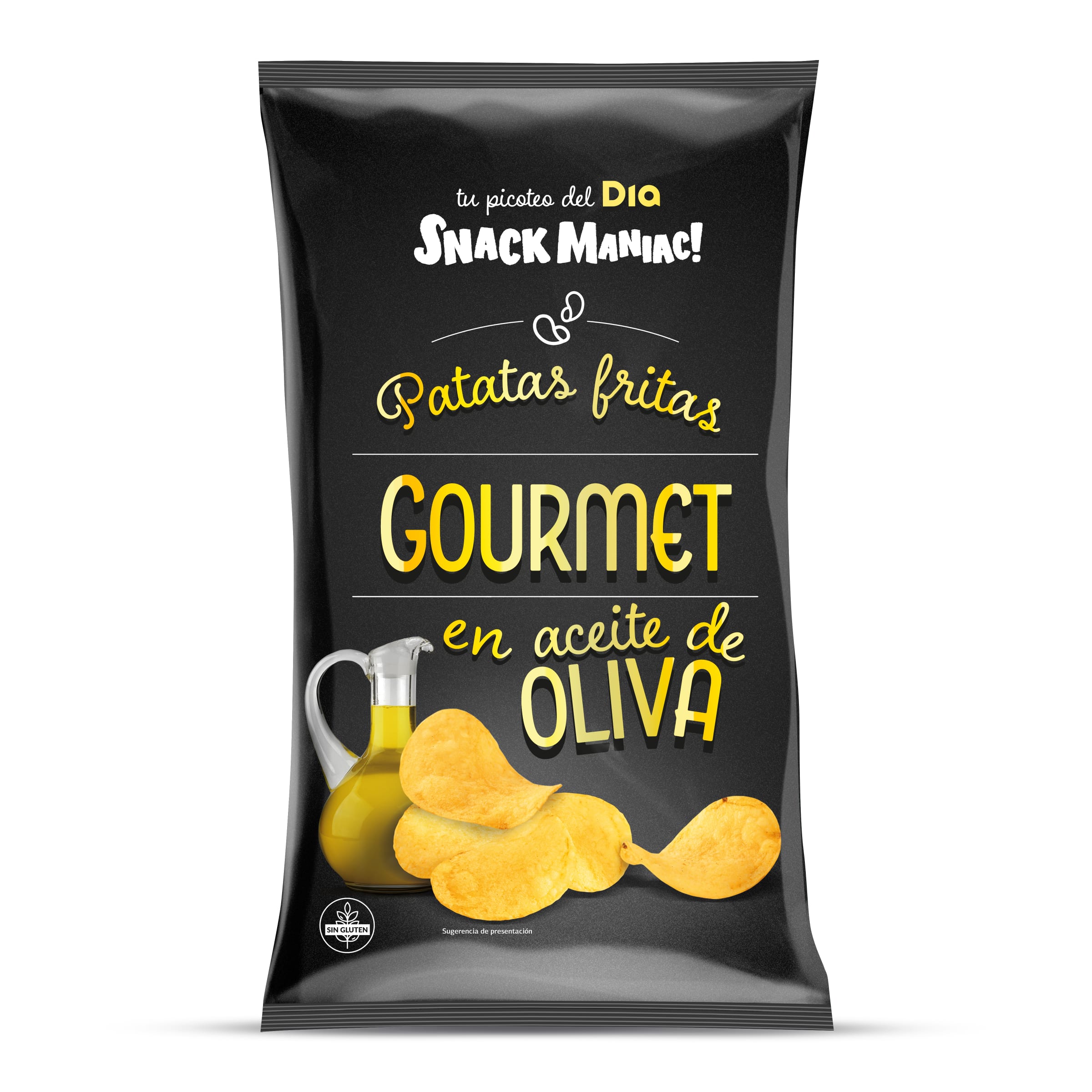 DIA SNACK MANIAC patatas gourmet en aceite de oliva bolsa 150 gr