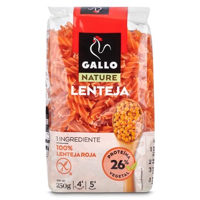 Hélices 100% de lenteja roja Gallo bolsa 250 g-0