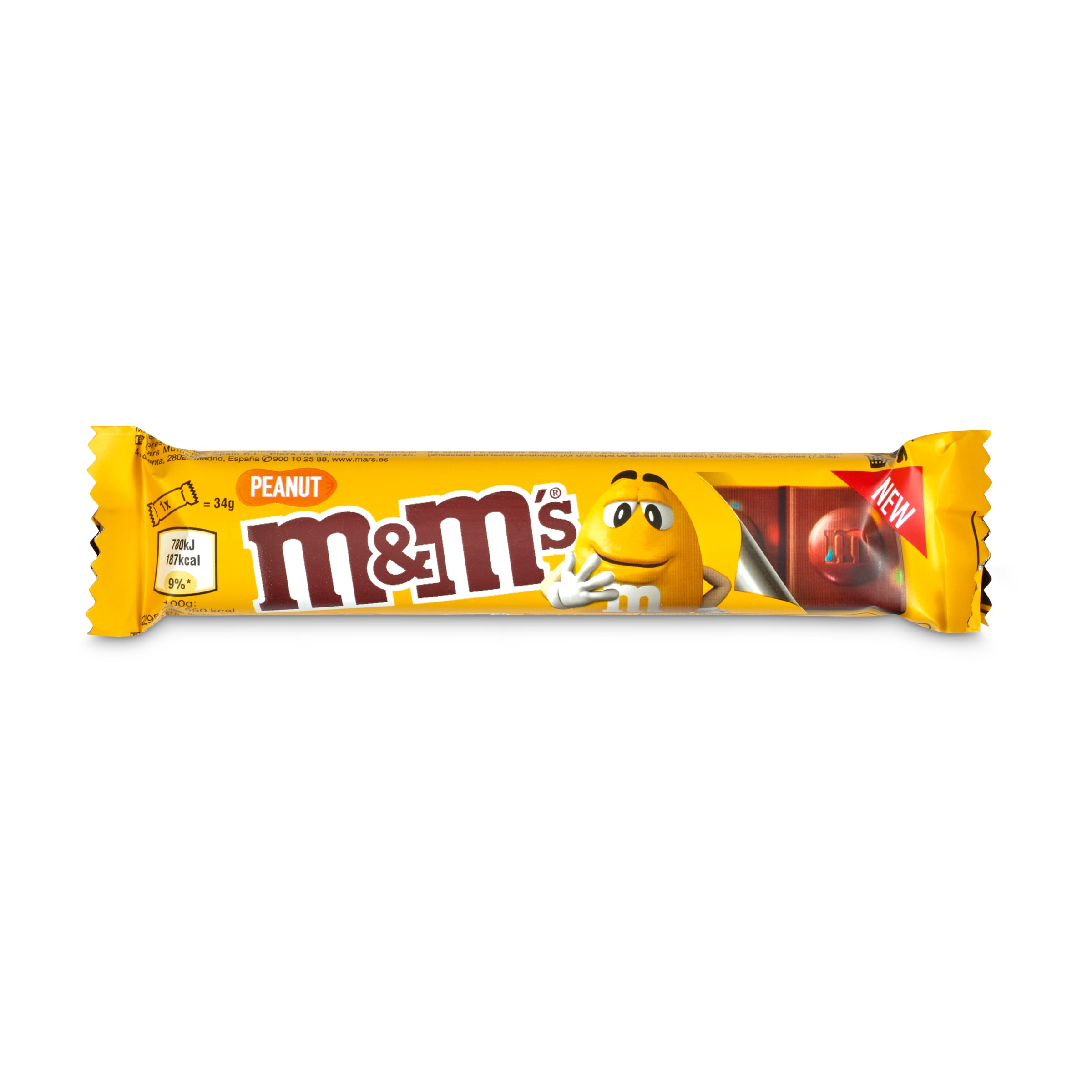 M&M'S chocolatina rellena de grageas de cacahuete envase 31 gr