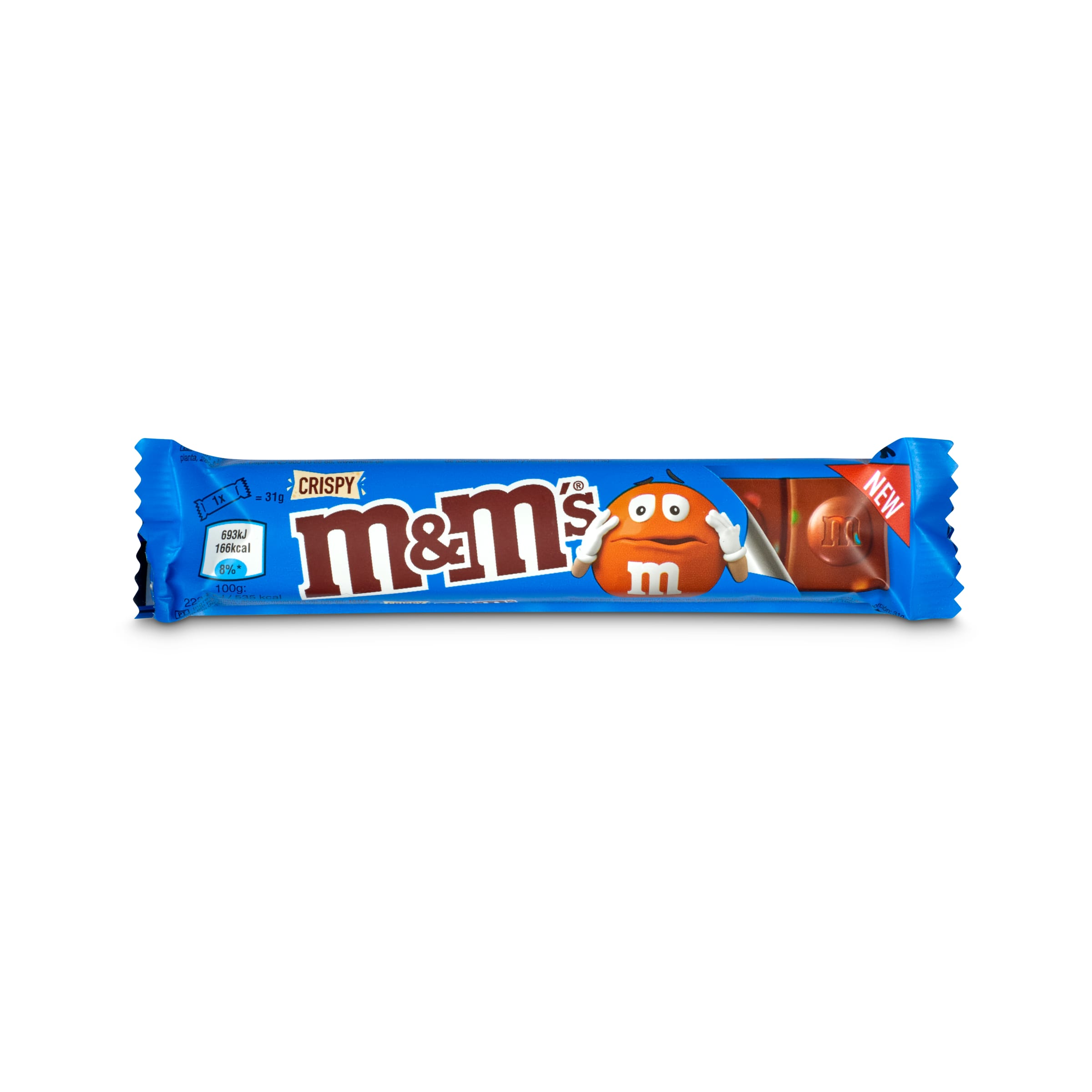 M&M'S chocolatina rellena de grageas de cereales crispy envase 31 gr