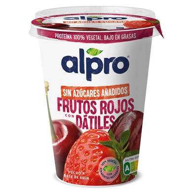 Postre de soja sabor frutos rojos sin azúcar Alpro vaso 400 g-0 Postre de soja sabor frutos rojos sin azúcar Alpro vaso 400 g-0