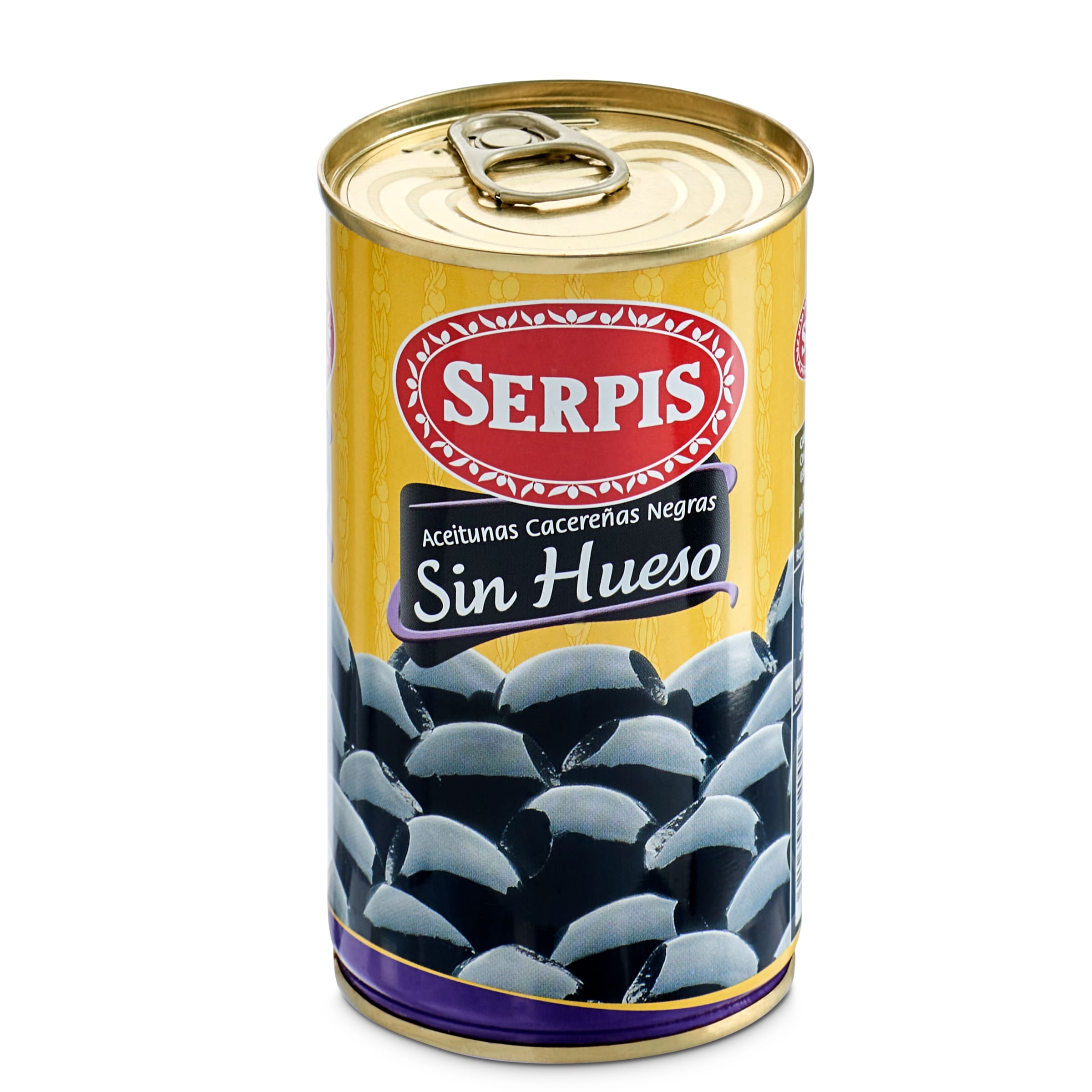 SERPIS aceitunas negras sin hueso lata 150 gr