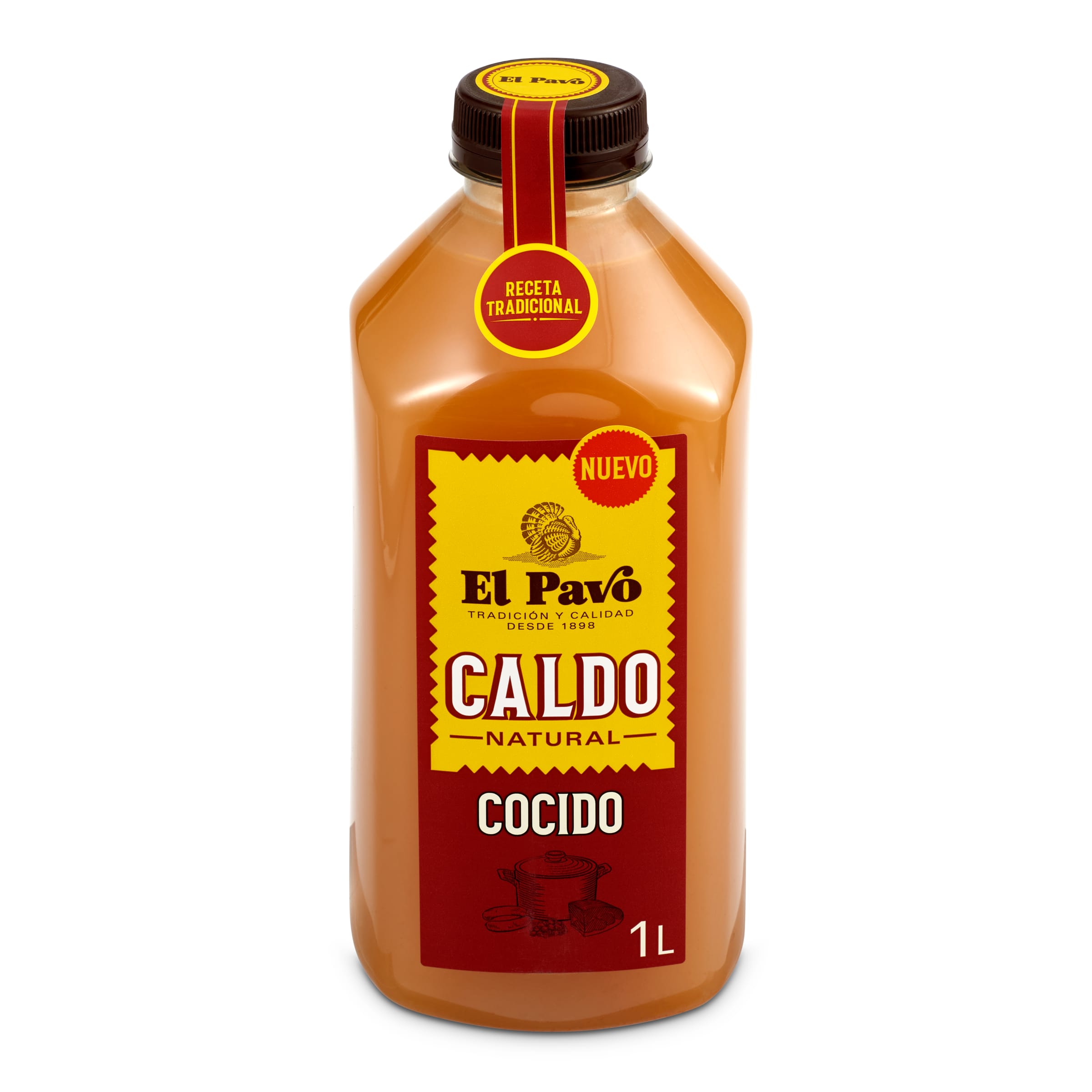 EL PAVO caldo natural de cocido botella 1 lt