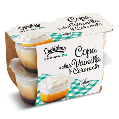 Copa de vainilla con caramelo y nata Caprichoso Dia pack 4 x 115 g-0