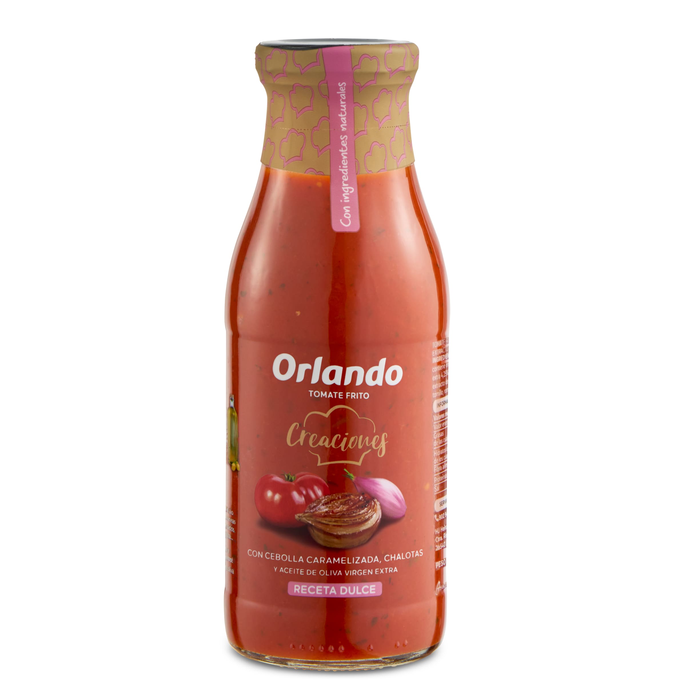 ORLANDO tomate frito con cebolla caramelizada frasco 495 gr