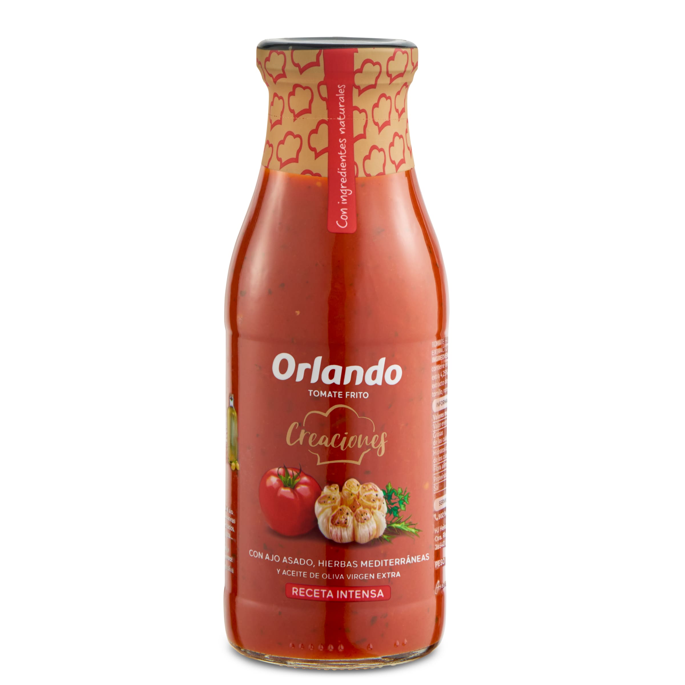 ORLANDO tomate frito con ajo y hierbas frasco 495 gr