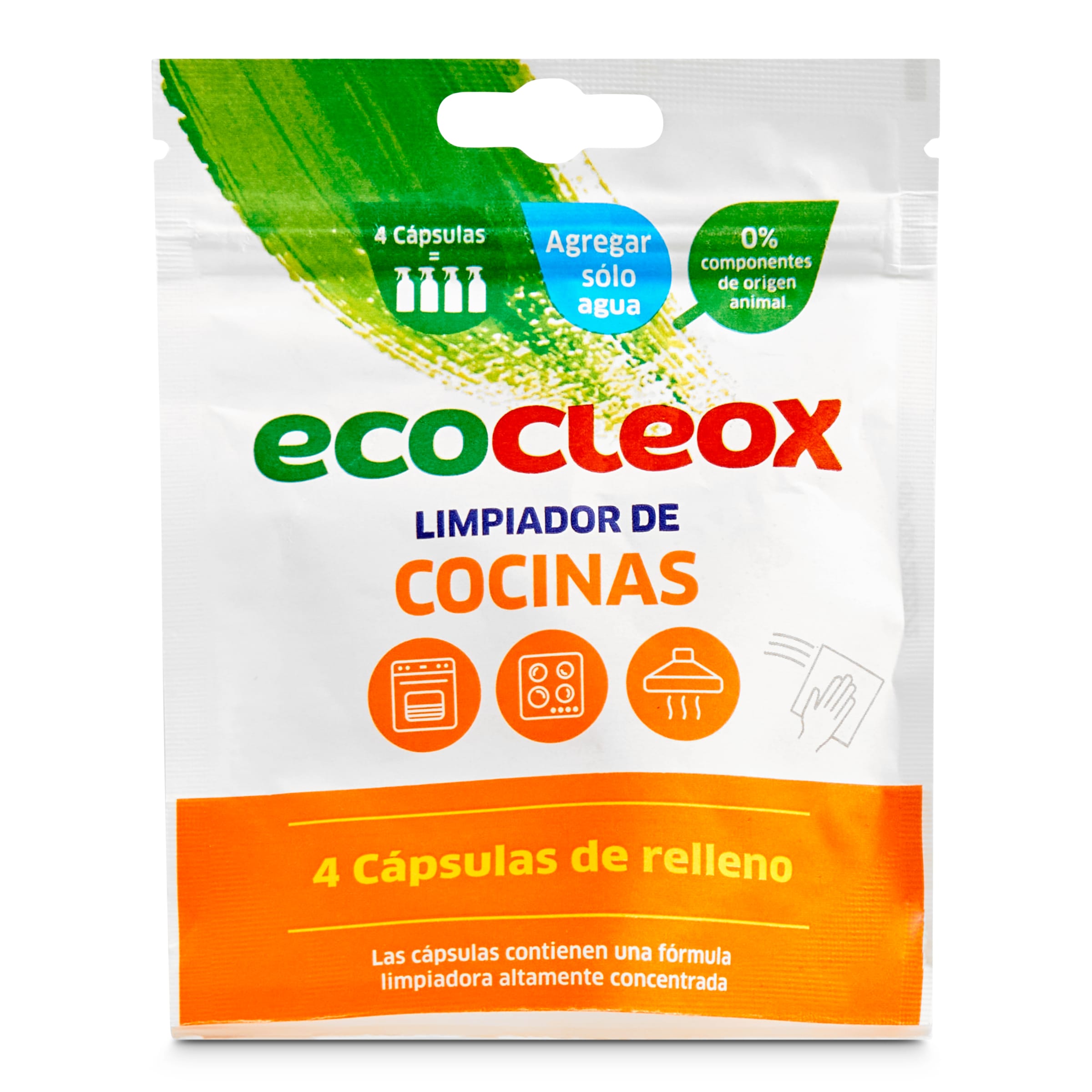 ECOCLEOX limpiador de cocinas en cápsulas bolsa 20 gr