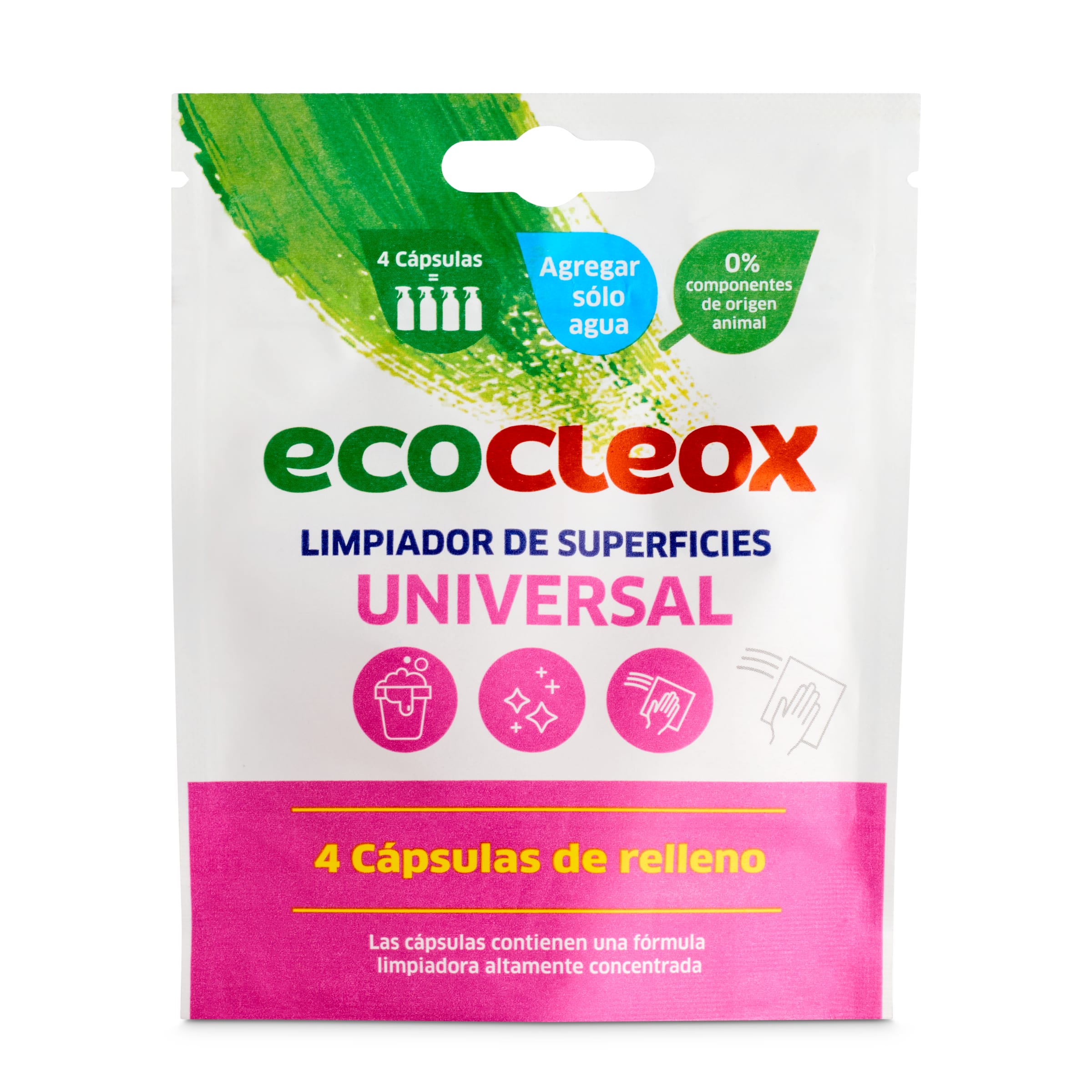 ECOCLEOX limpiador de superficies universal en cápsulas bolsa 20 gr
