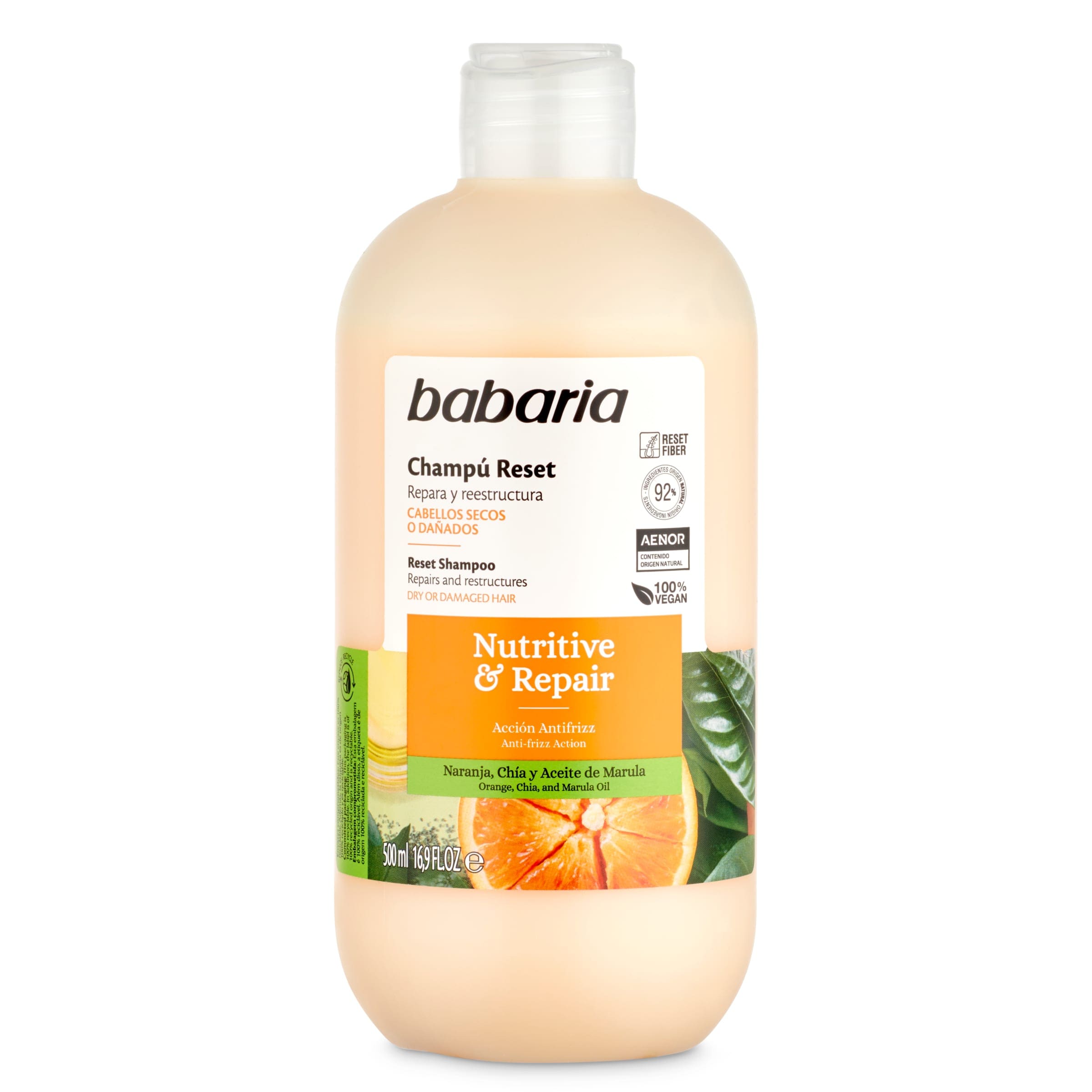 BABARIA champú nutritivo reparador bote 500 ml