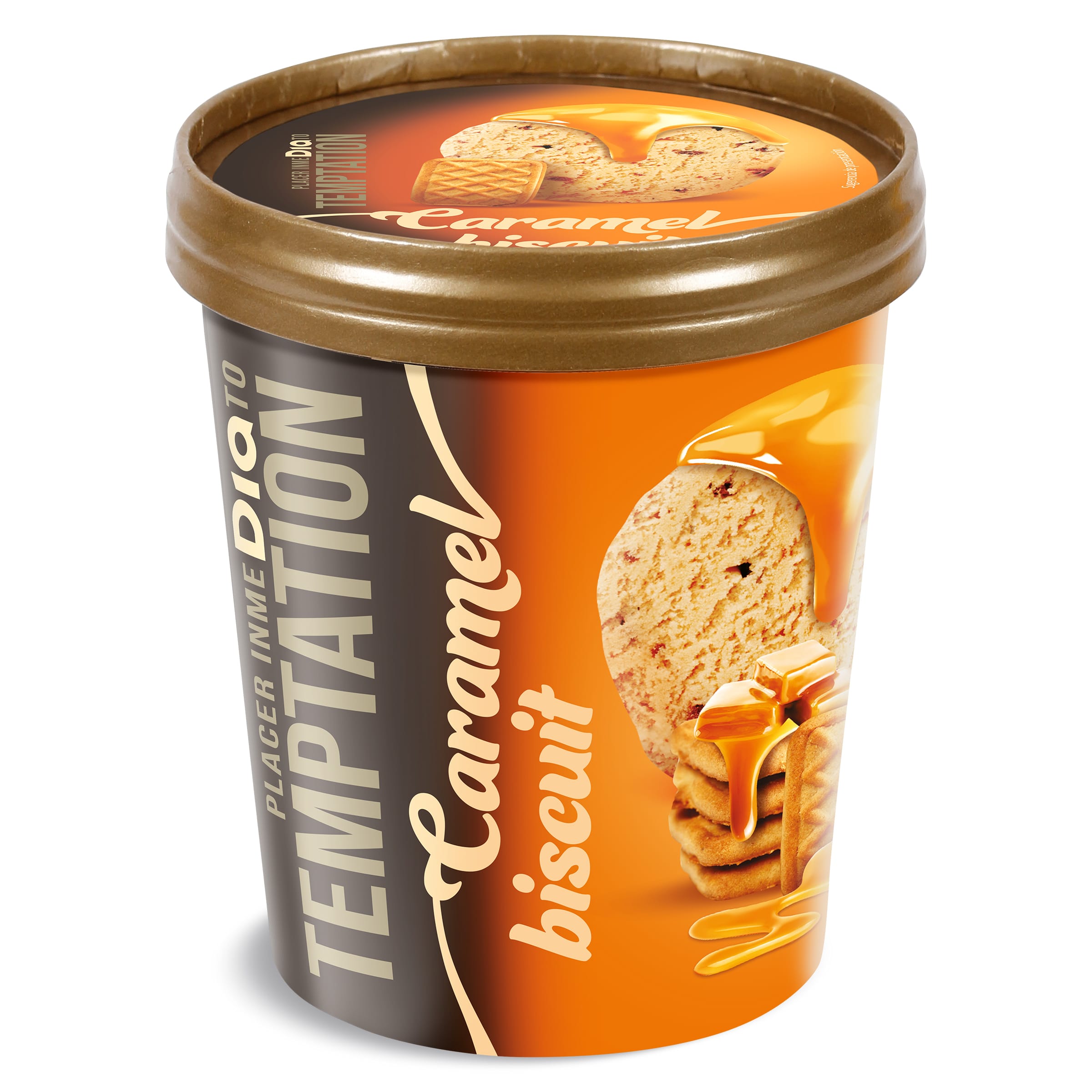 DIA TEMPTATION helado caramel biscuit tarrina 350 gr