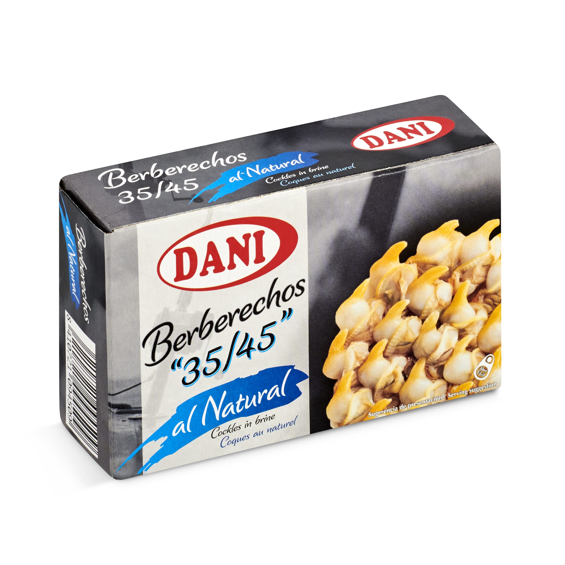 DANI berberechos al natural 35/45 piezas lata 63 gr