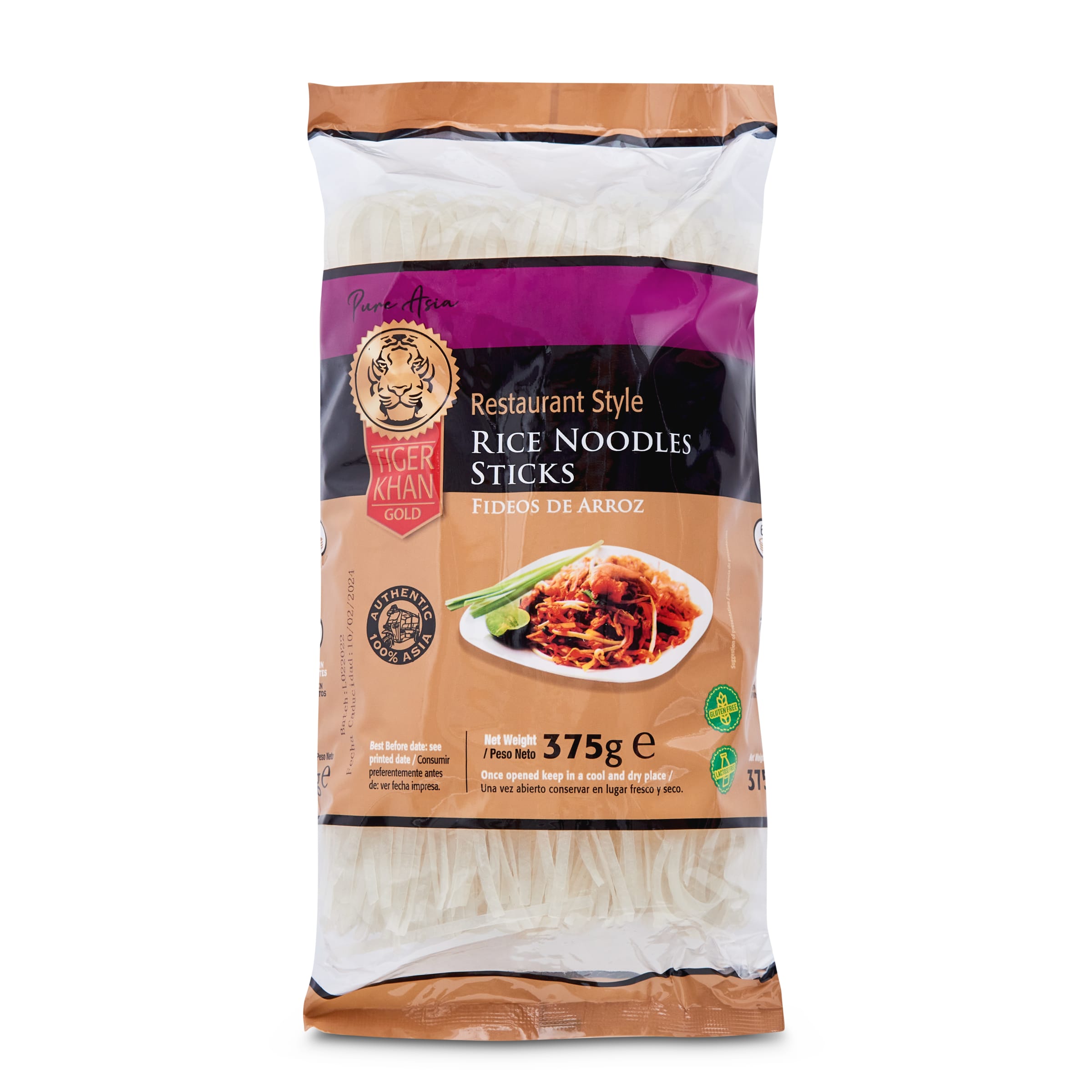 TIGER KHAN fideos de arroz bolsa 375 gr