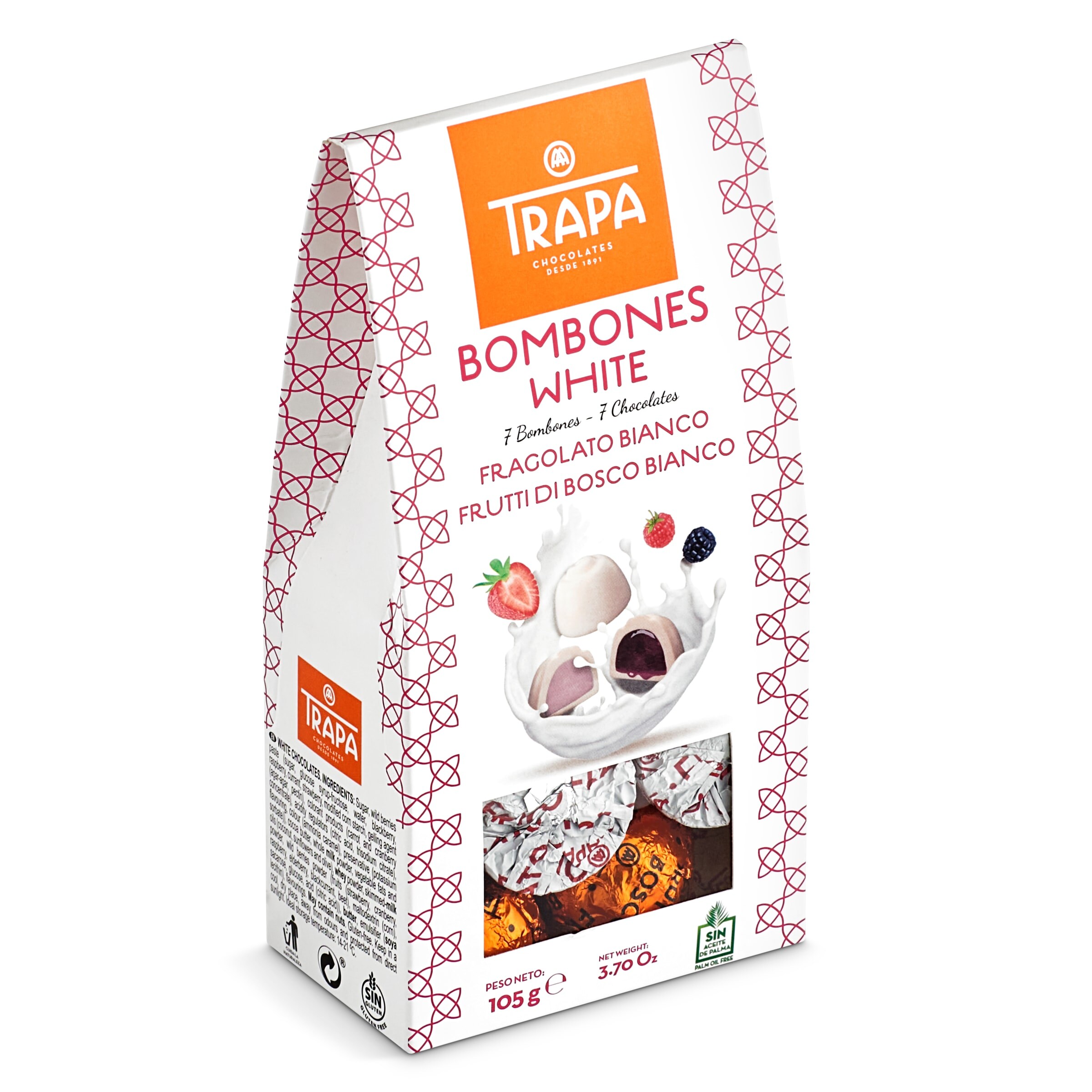 TRAPA bombones white caja 105 gr