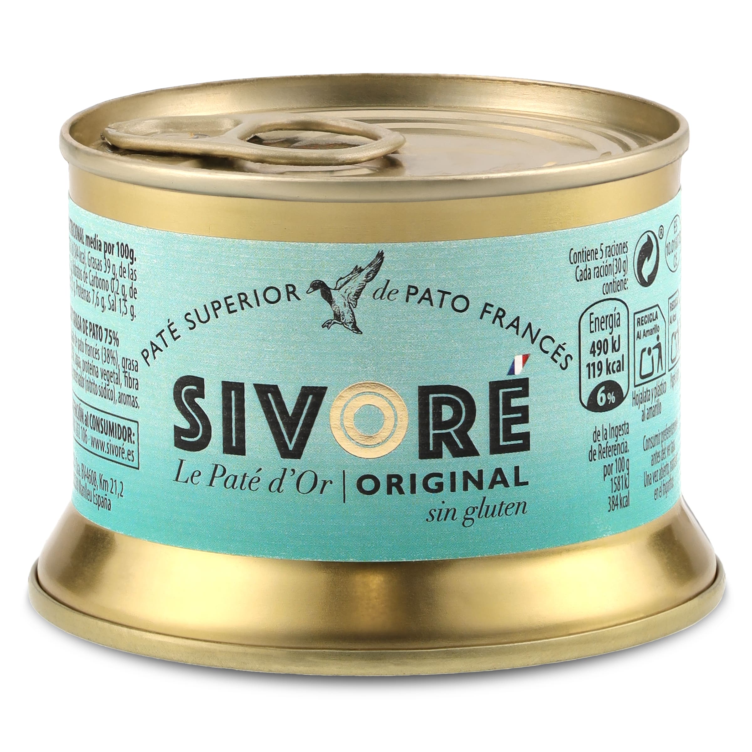 SIVORE bloc paté de pato lata 150 gr