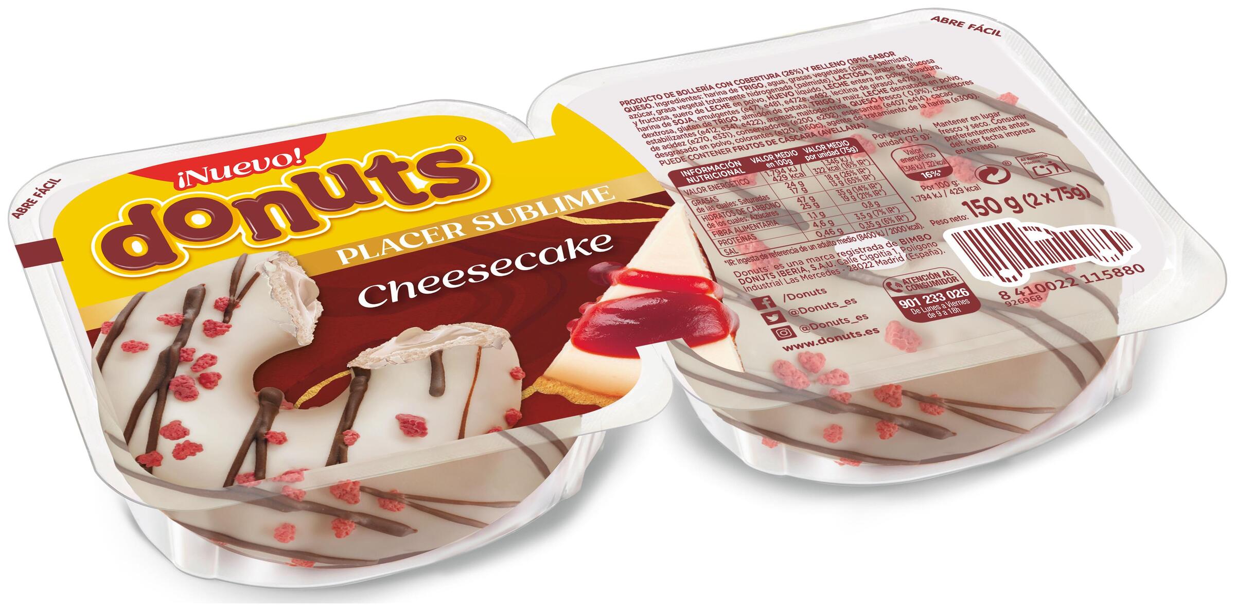 DONUTS cheesecake estuche 2 uds 150 gr
