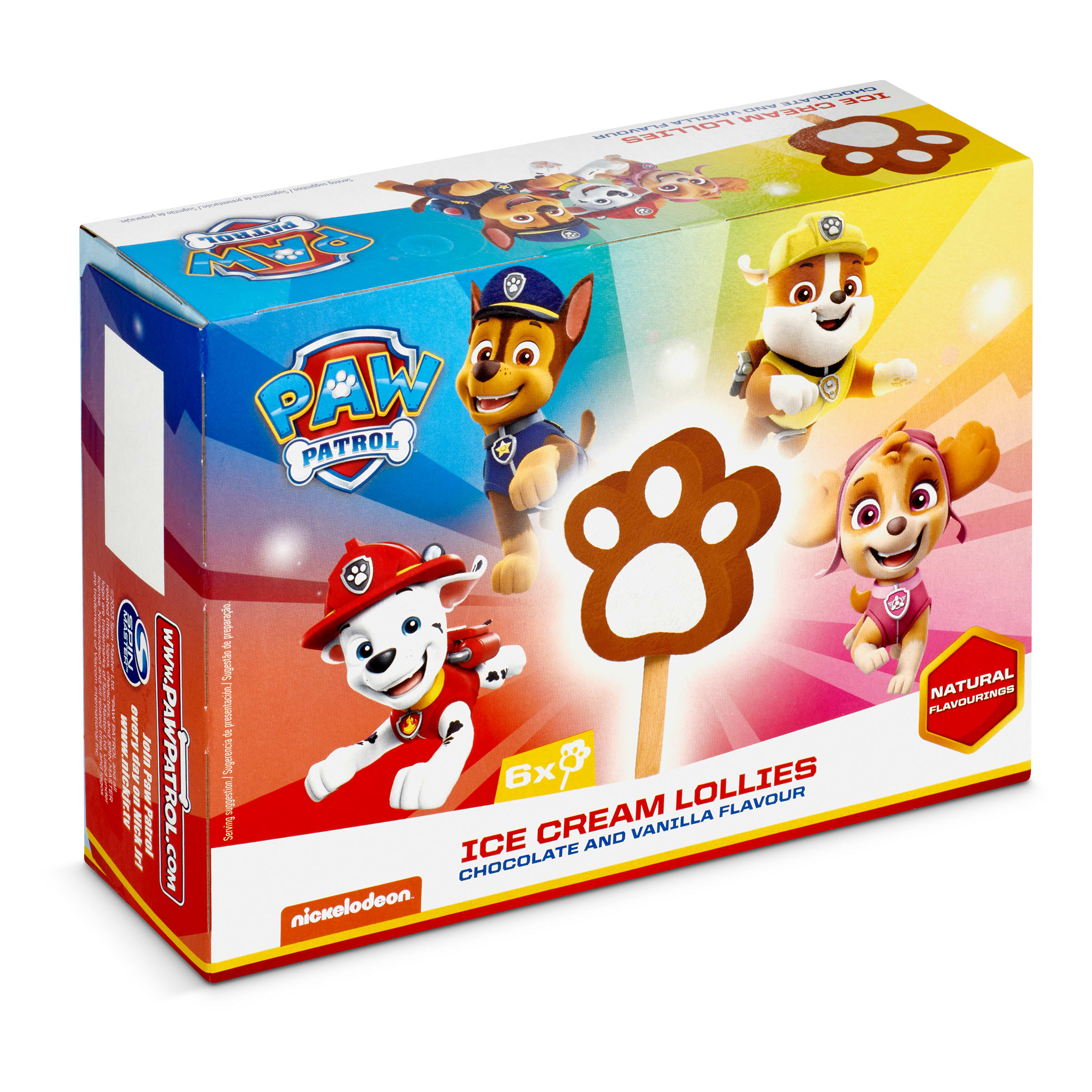 PAW PATROL helado patrulla canina caja 6 uds 210 gr