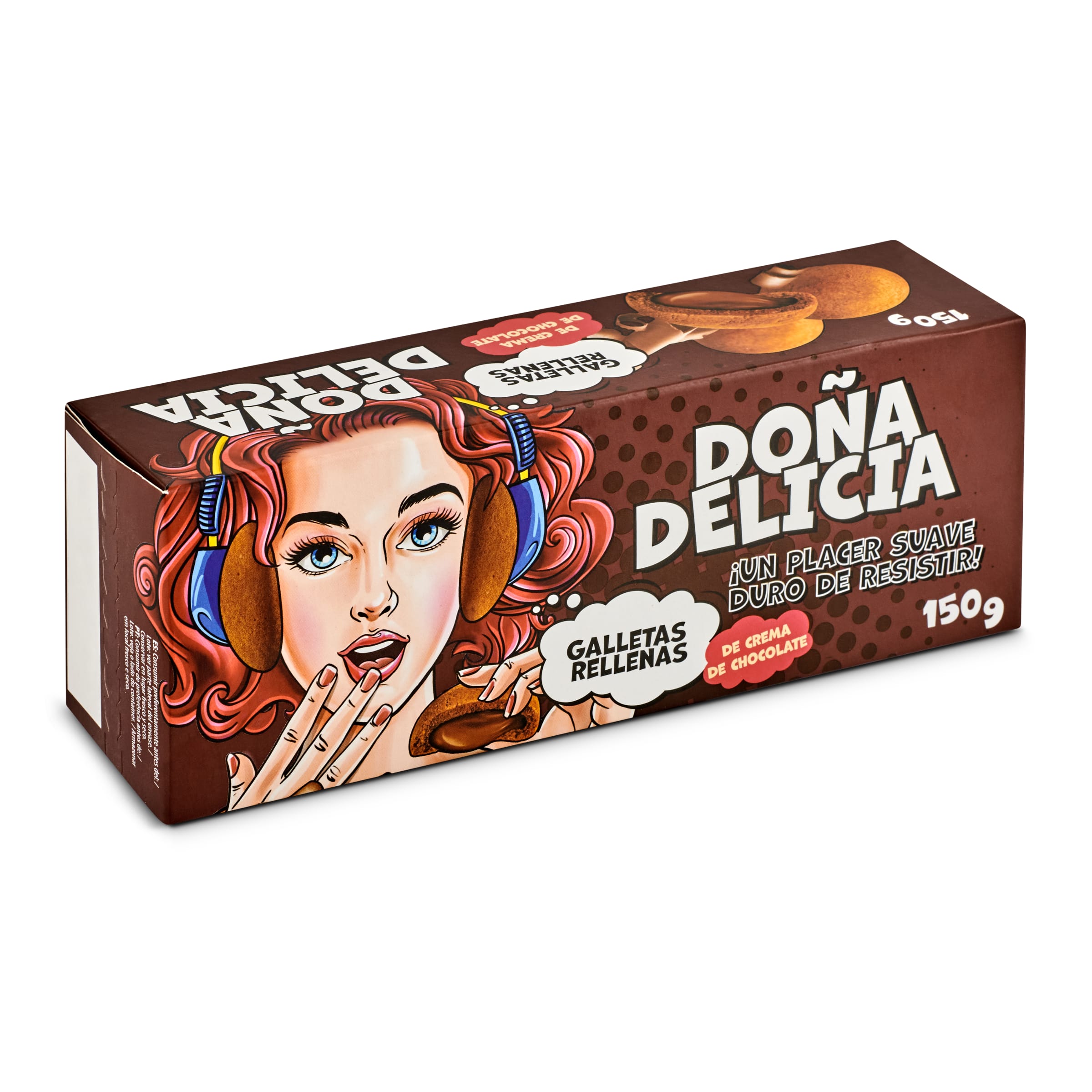 DONNA DELICIA galletas rellenas con chocolate caja 150 gr