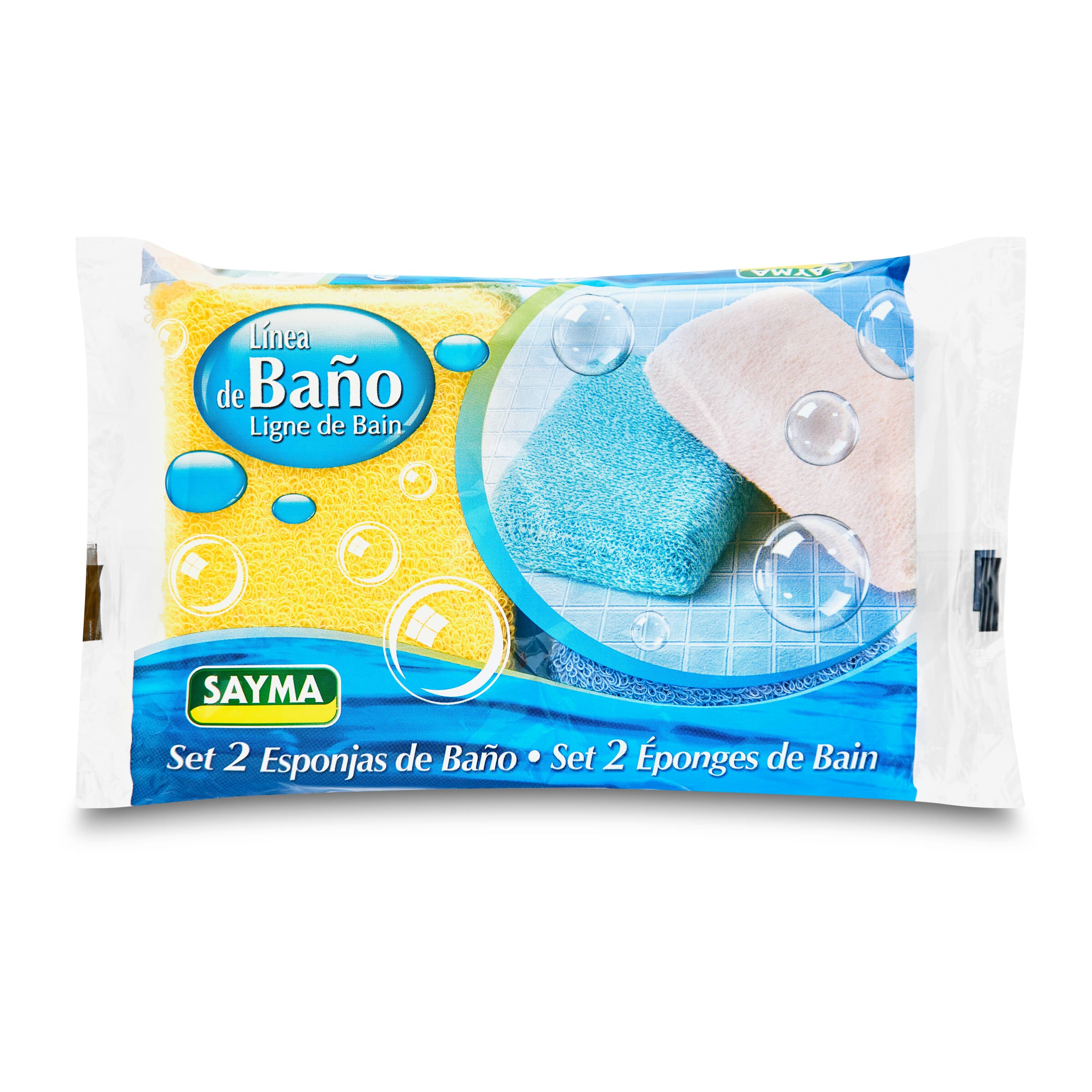 SAYMA set de esponjas de rizo bolsa 2 uds