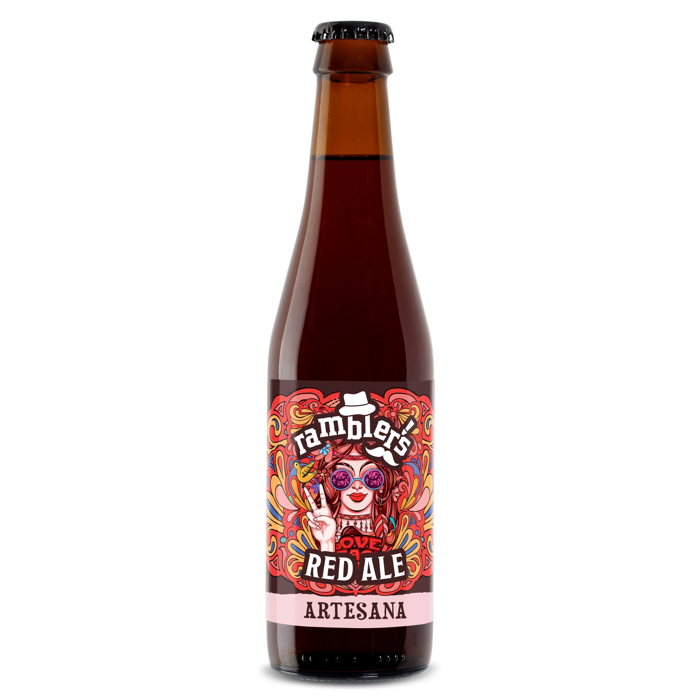 DIA RAMBLERS cerveza artesana roja botella 33 cl