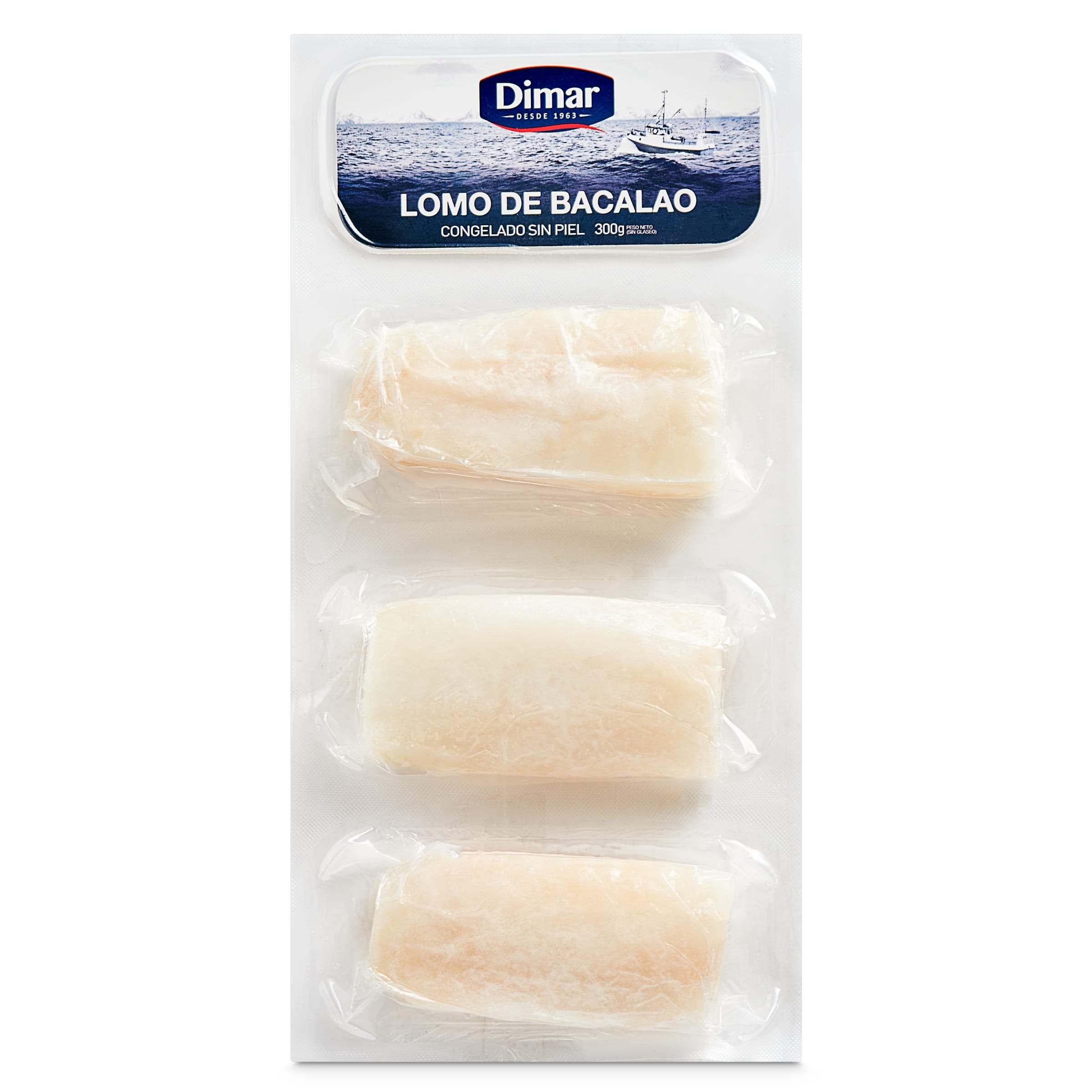 DIMAR lomos de bacalao sin piel envase 300 gr