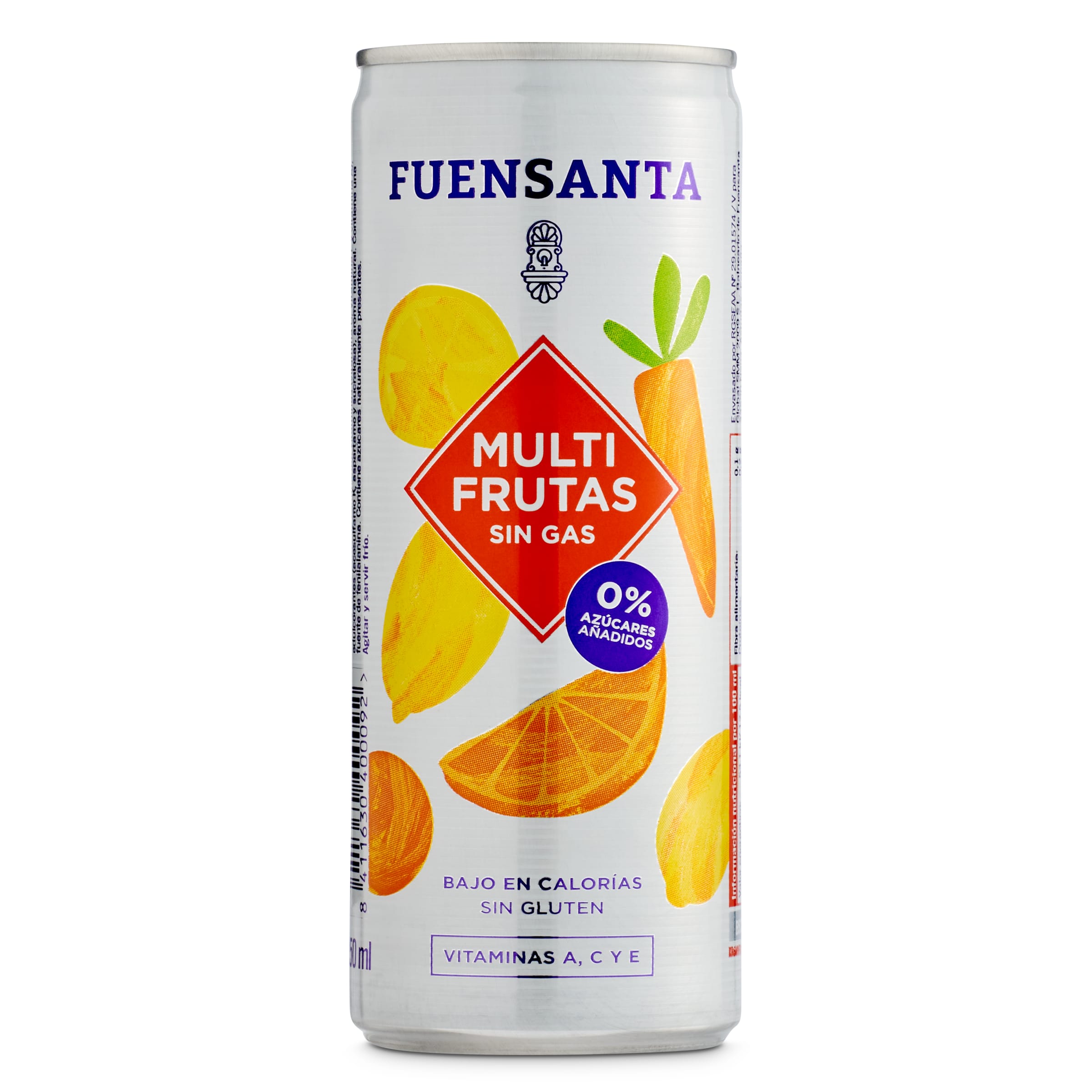 FUENSANTA refresco multifrutas sin gas lata 25 cl