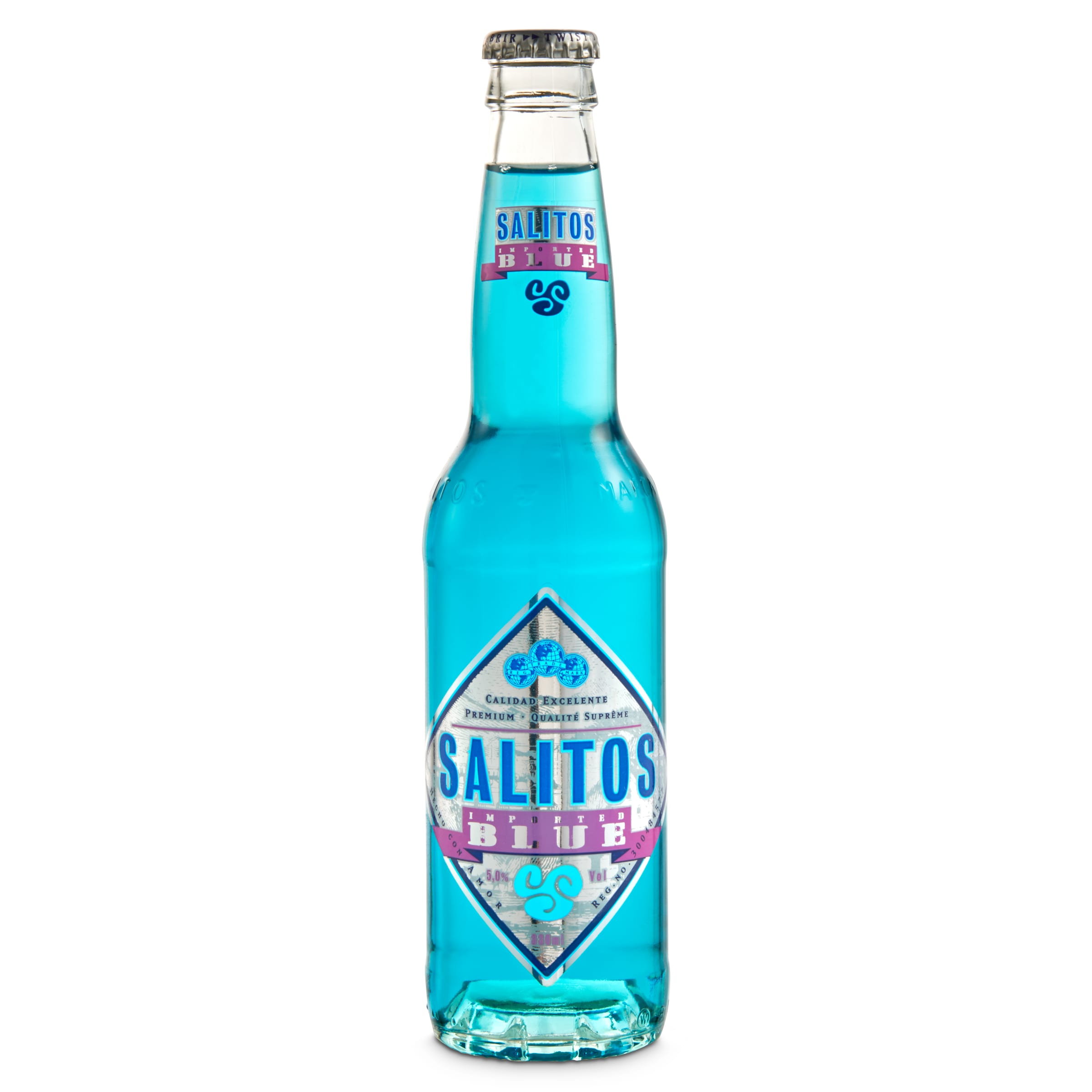 SALITOS cerveza especial blue botella 33 cl