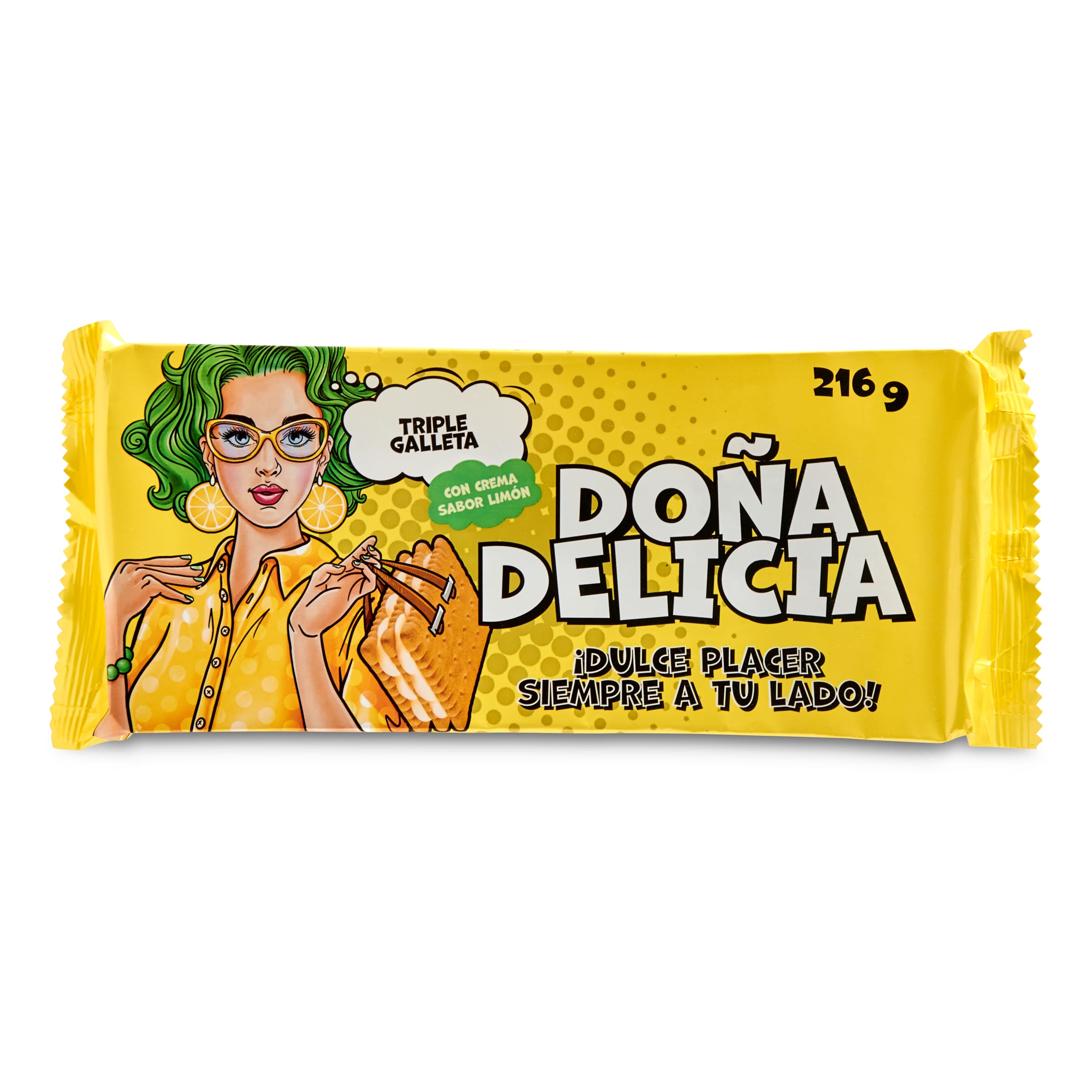 DONNA DELICIA triple galleta con limón paquete 216 gr