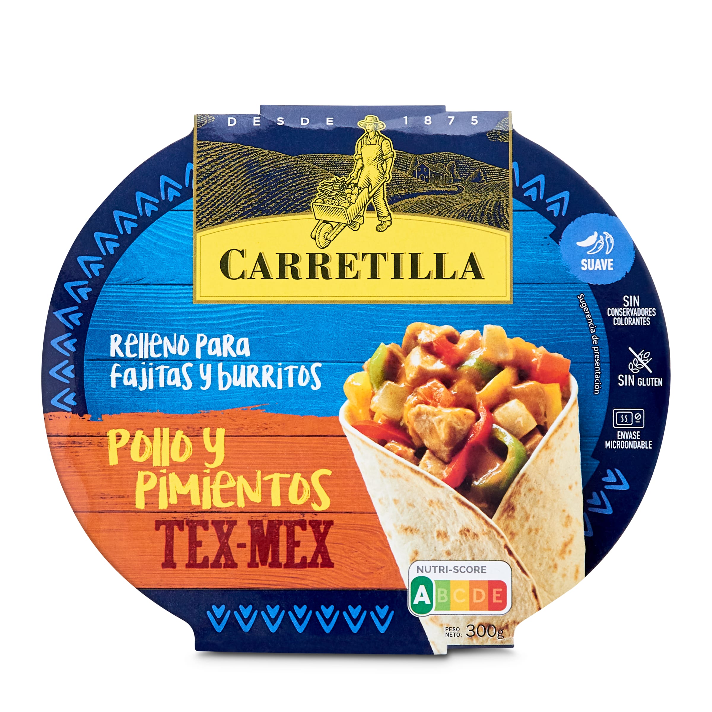 CARRETILLA relleno para fajitas y burritos bandeja 350 gr