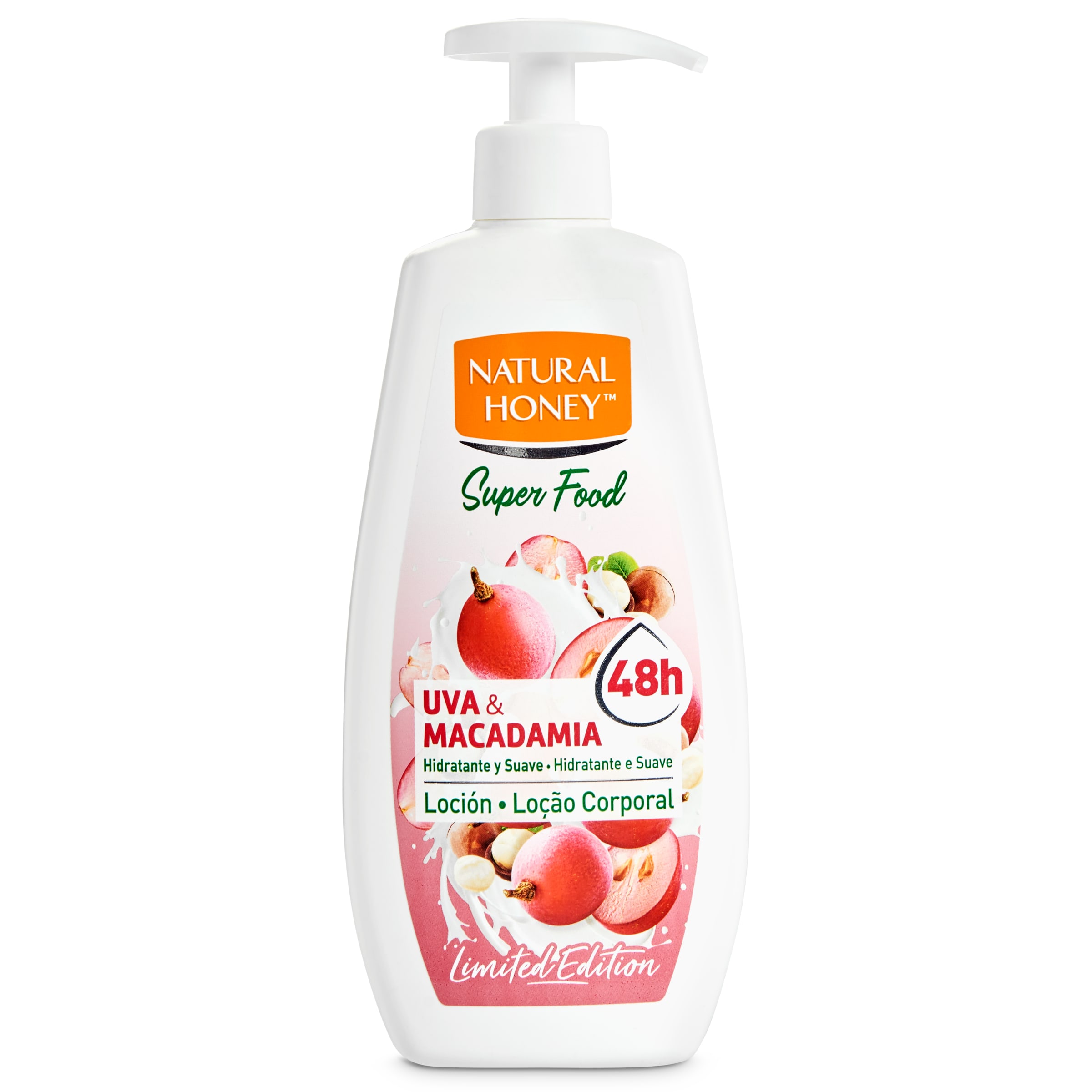 NATURAL HONEY loción corporal uva y macadamia dosificador 400 ml
