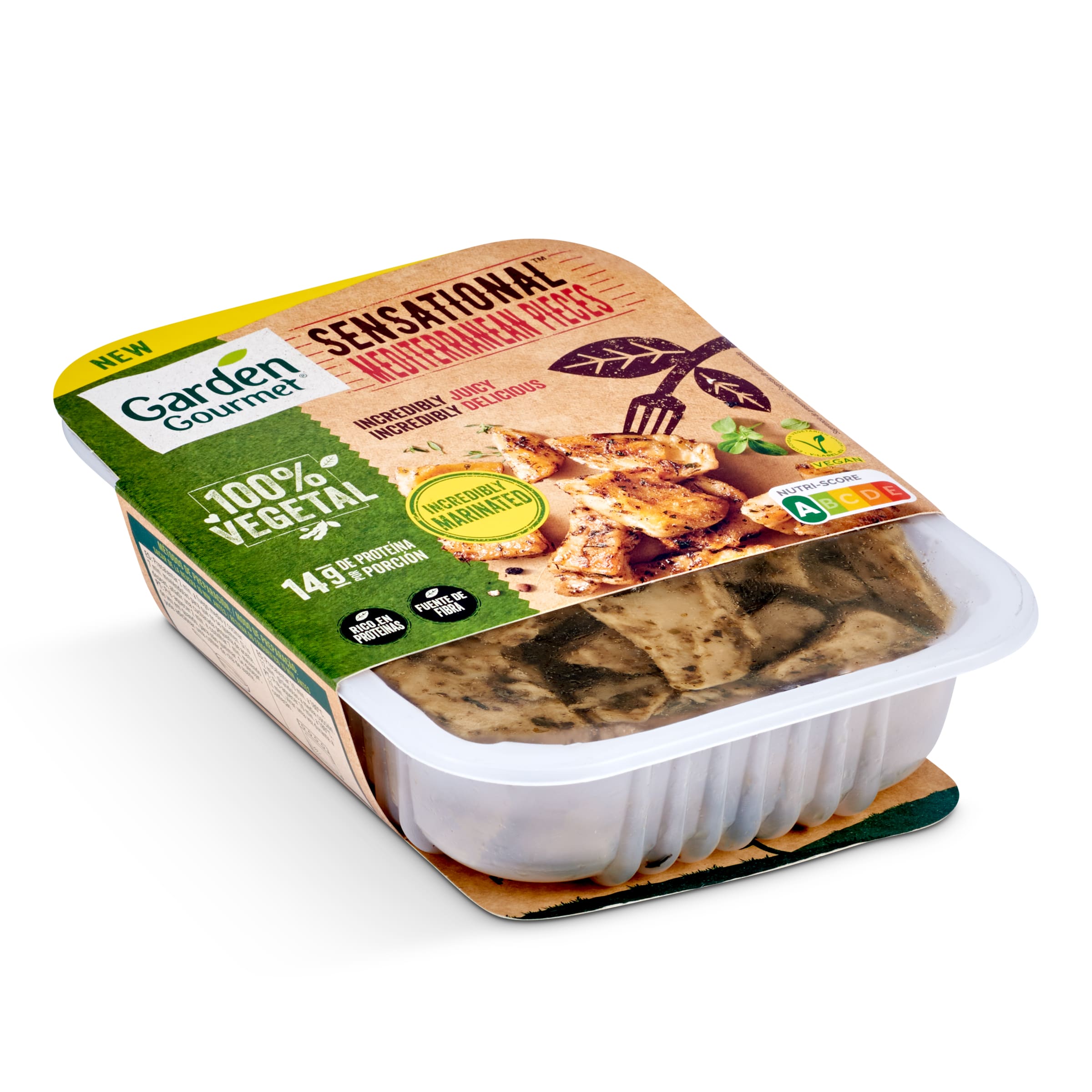 GARDEN GOURMET porciones veganas a base de proteína de soja bandeja 160 gr