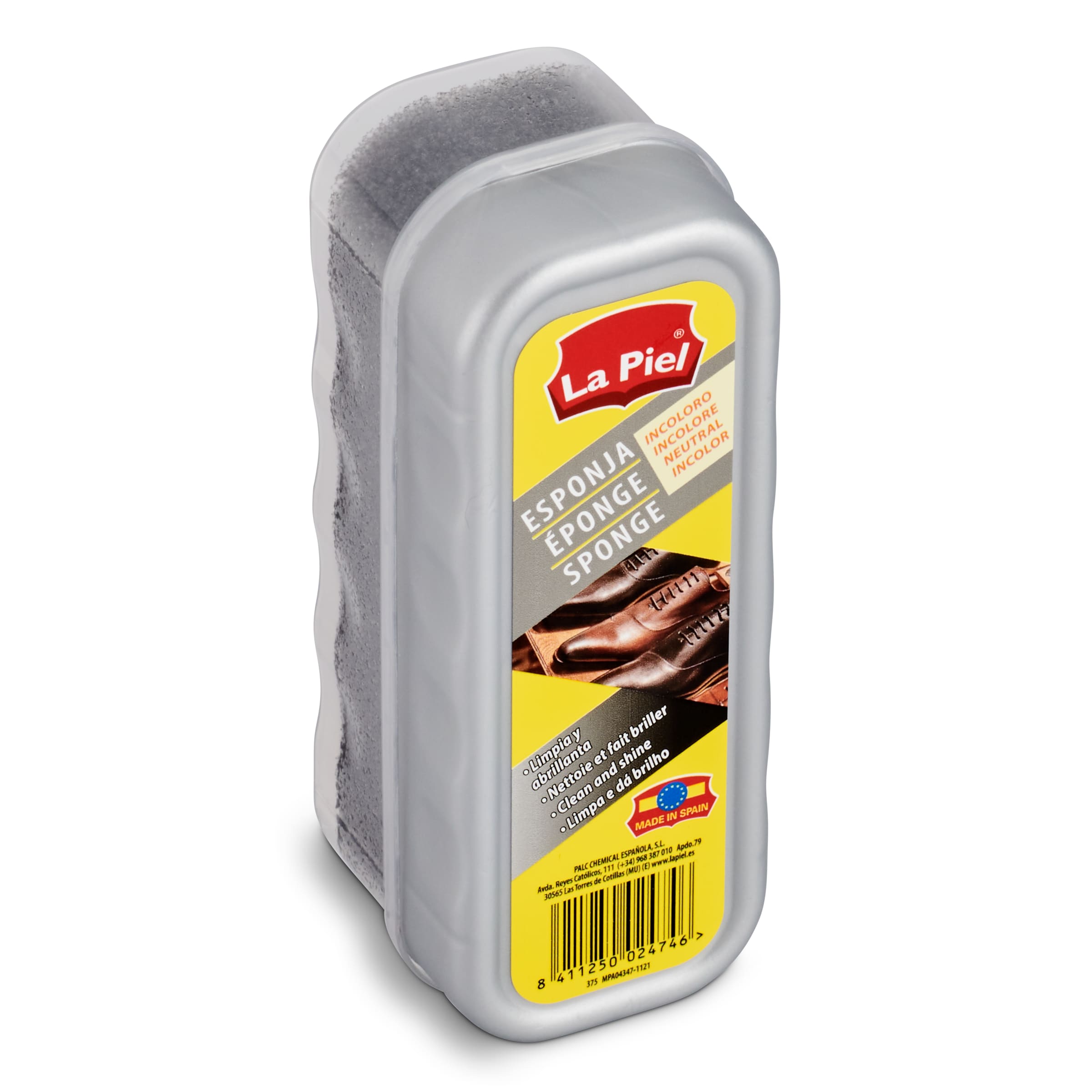 LA PIEL esponja limpiacalzado incolora estuche 1 ud