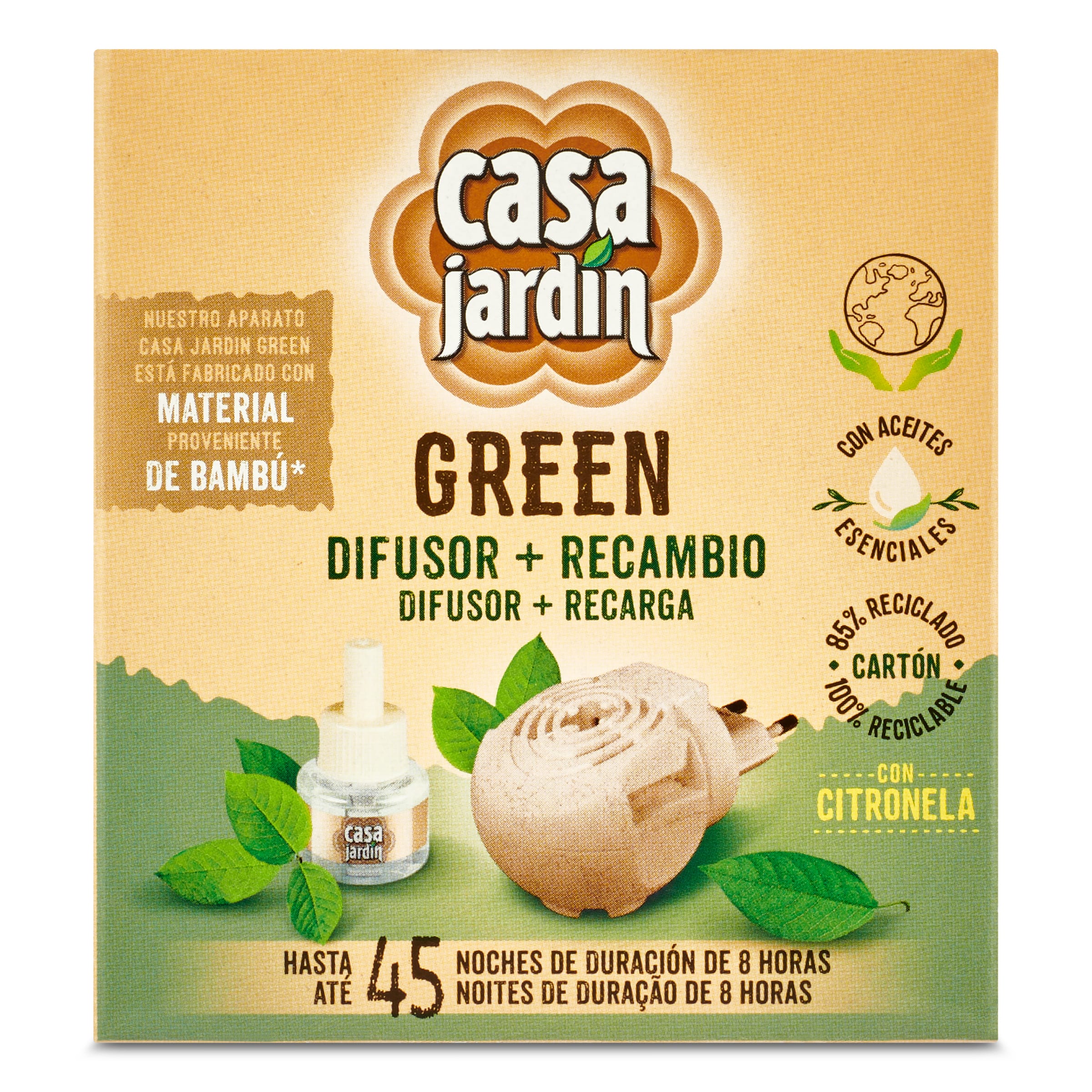 CASA JARDIN insecticida eléctrico aparato + recambio 1 ud