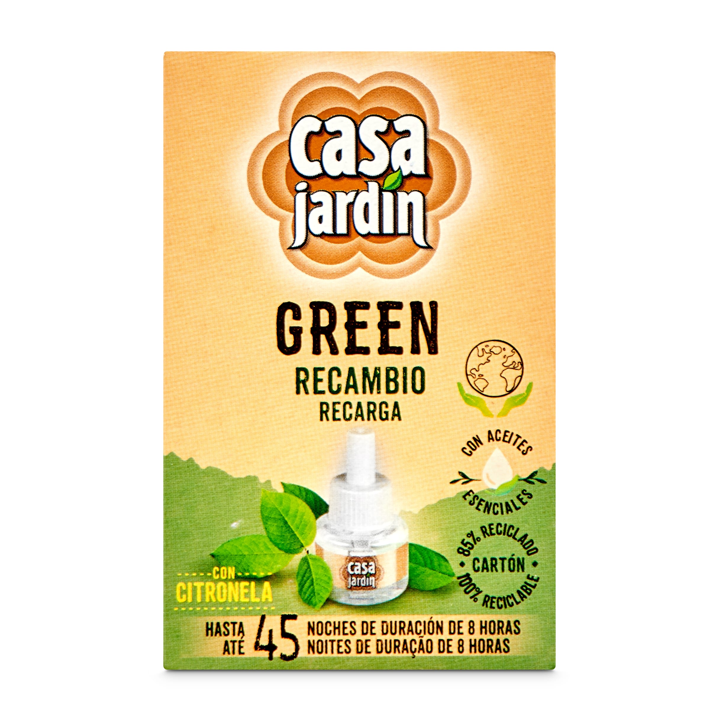 CASA JARDIN insecticida eléctrico líquido eco green recambio 33 ml