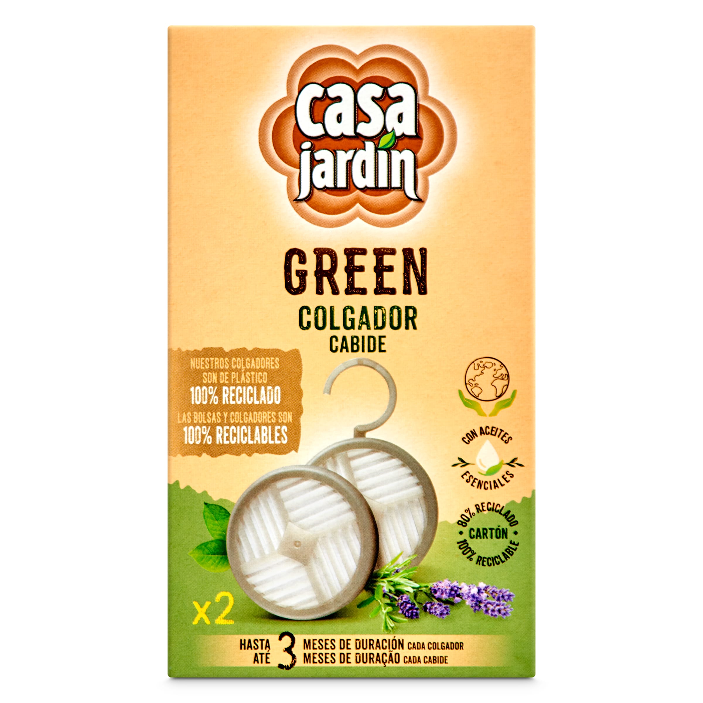 CASA JARDIN perchas para armario eco green caja 2 uds