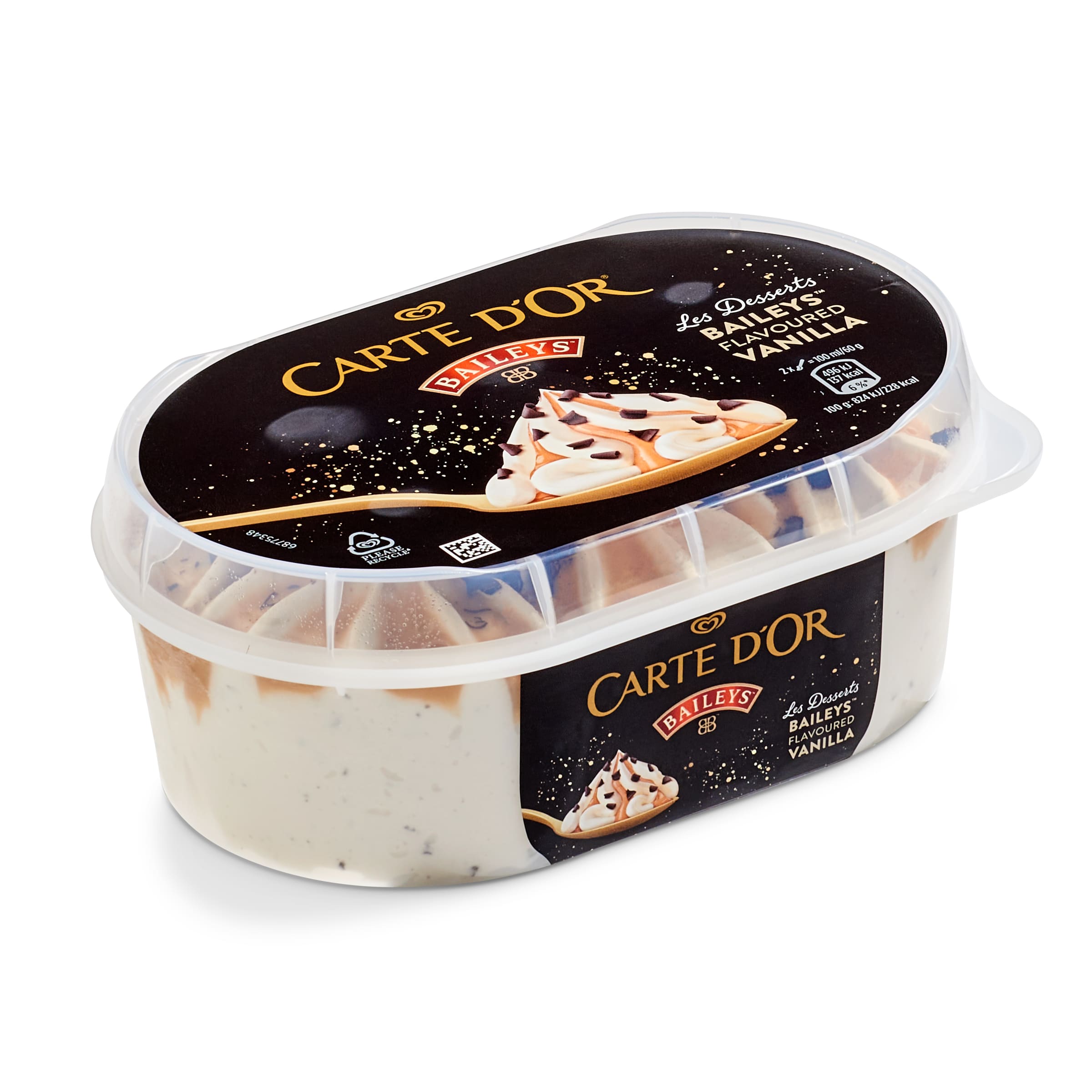 CARTE D'OR helado de vainilla con baileys barqueta 542 gr