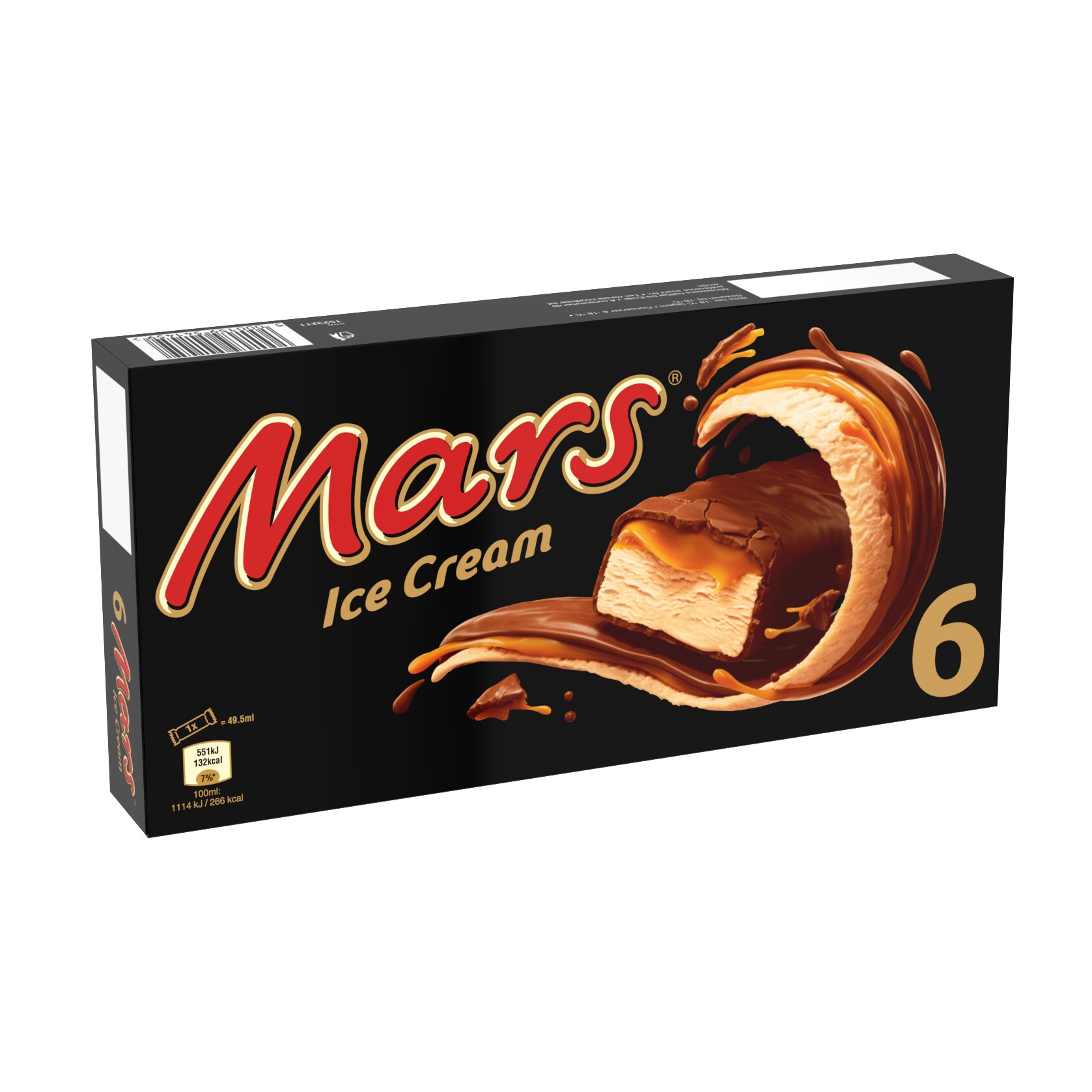 MARS helado barritas de chocolate rellenas de caramelo caja 6 uds 240 gr
