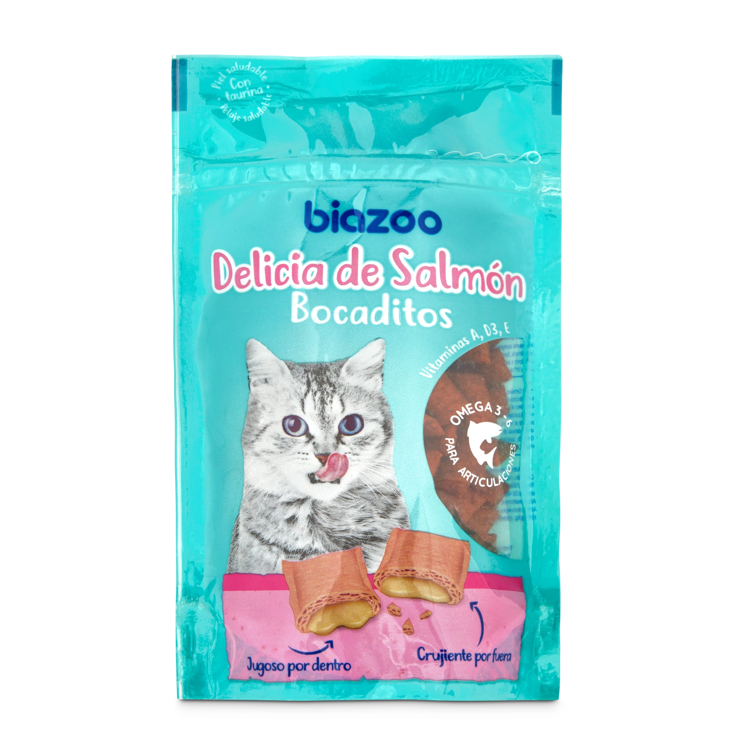 BIAZOO bocaditos de salmón bolsa 60 gr