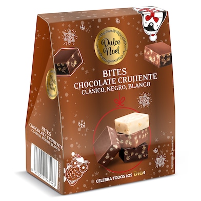 Surtido de turrones de chocolate crujientes Dulce Noel Dia bolsa 140 g-0