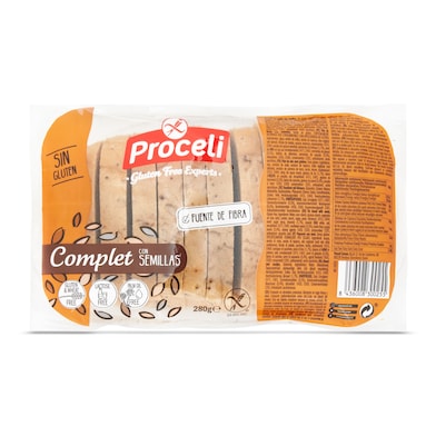 Pan de molde complet sin gluten PROCELI BOLSA 280 GR - Supermercados DIA