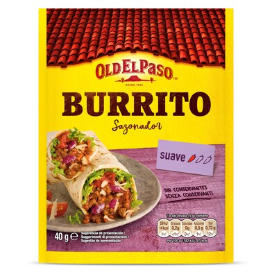 Sazonador para burritos suave Old El Paso 40 g-0 Sazonador para burritos suave Old El Paso 40 g-0