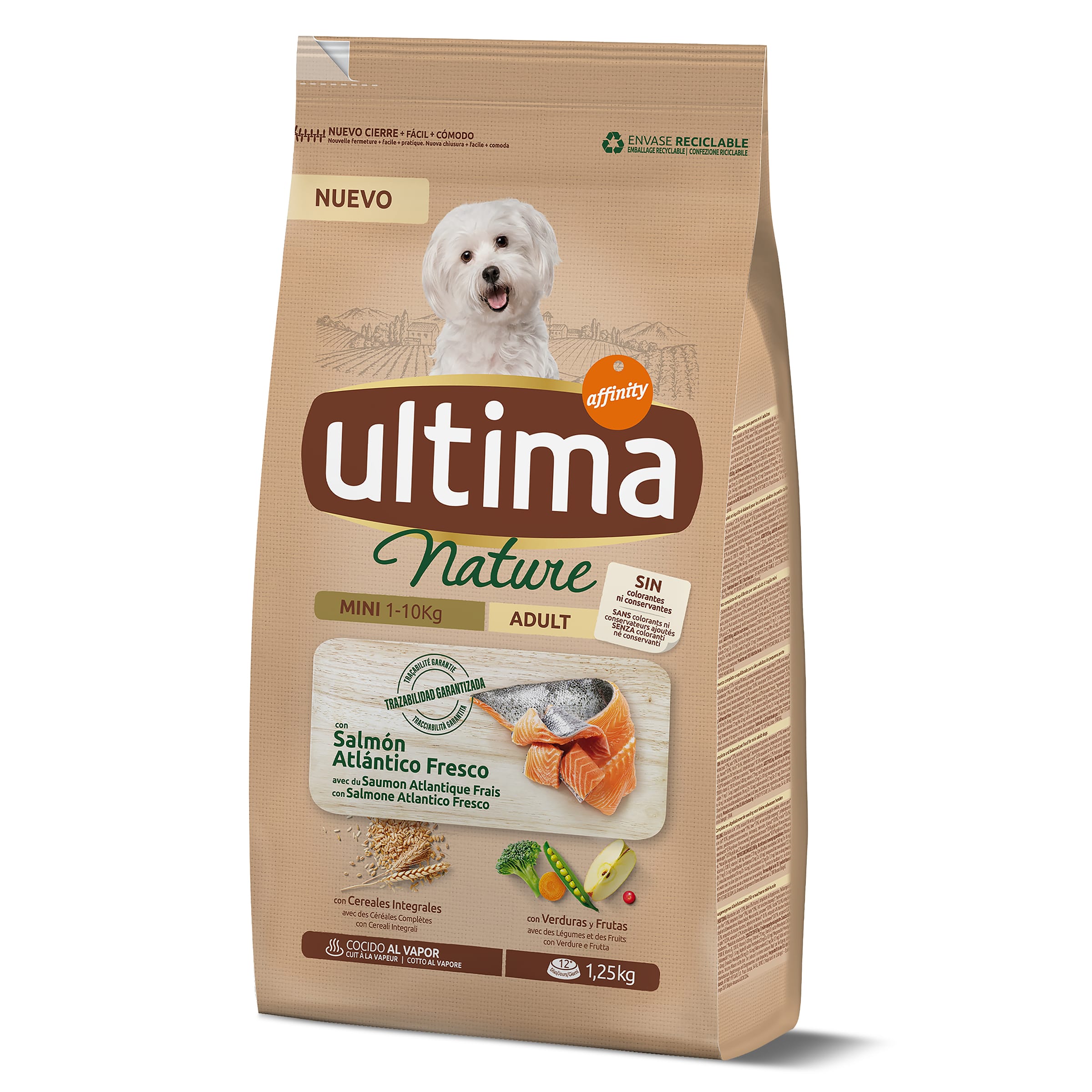 ULTIMA Nature alimento para perros mini con salmón bolsa 1.25 Kg