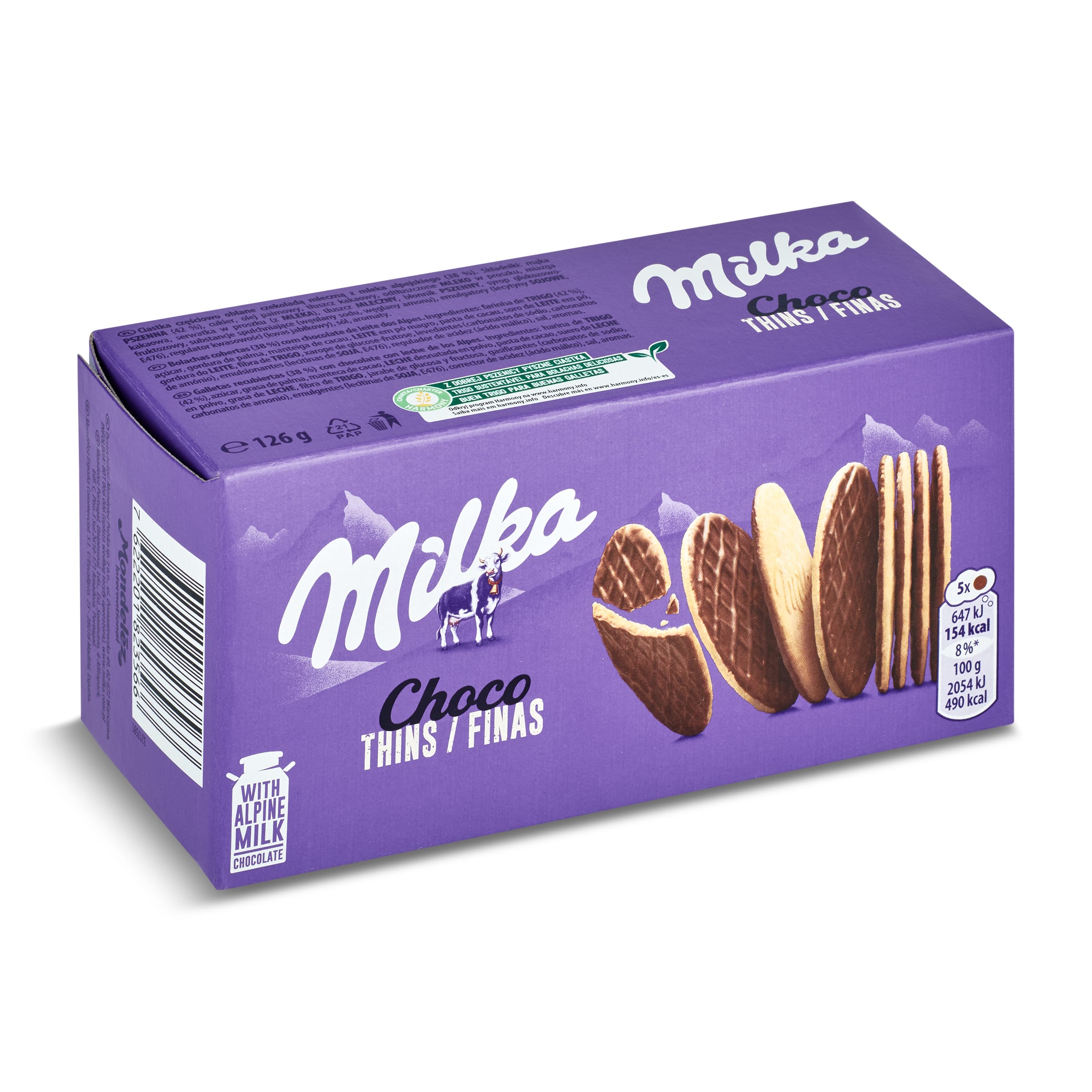 MILKA galletas choco finas caja 126 gr