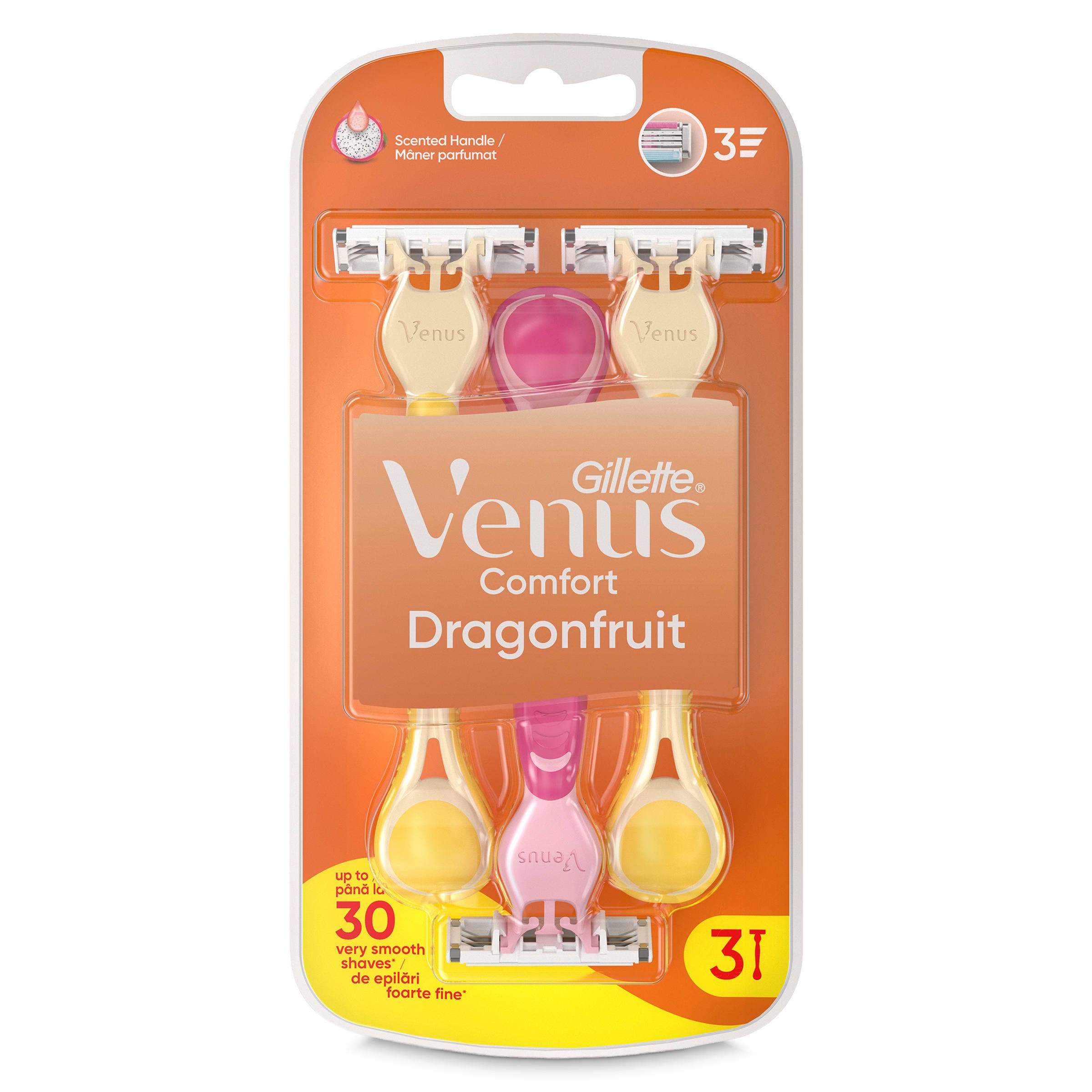 Maquinilla depilación dragonfruit Gillette Venus 3 unidades