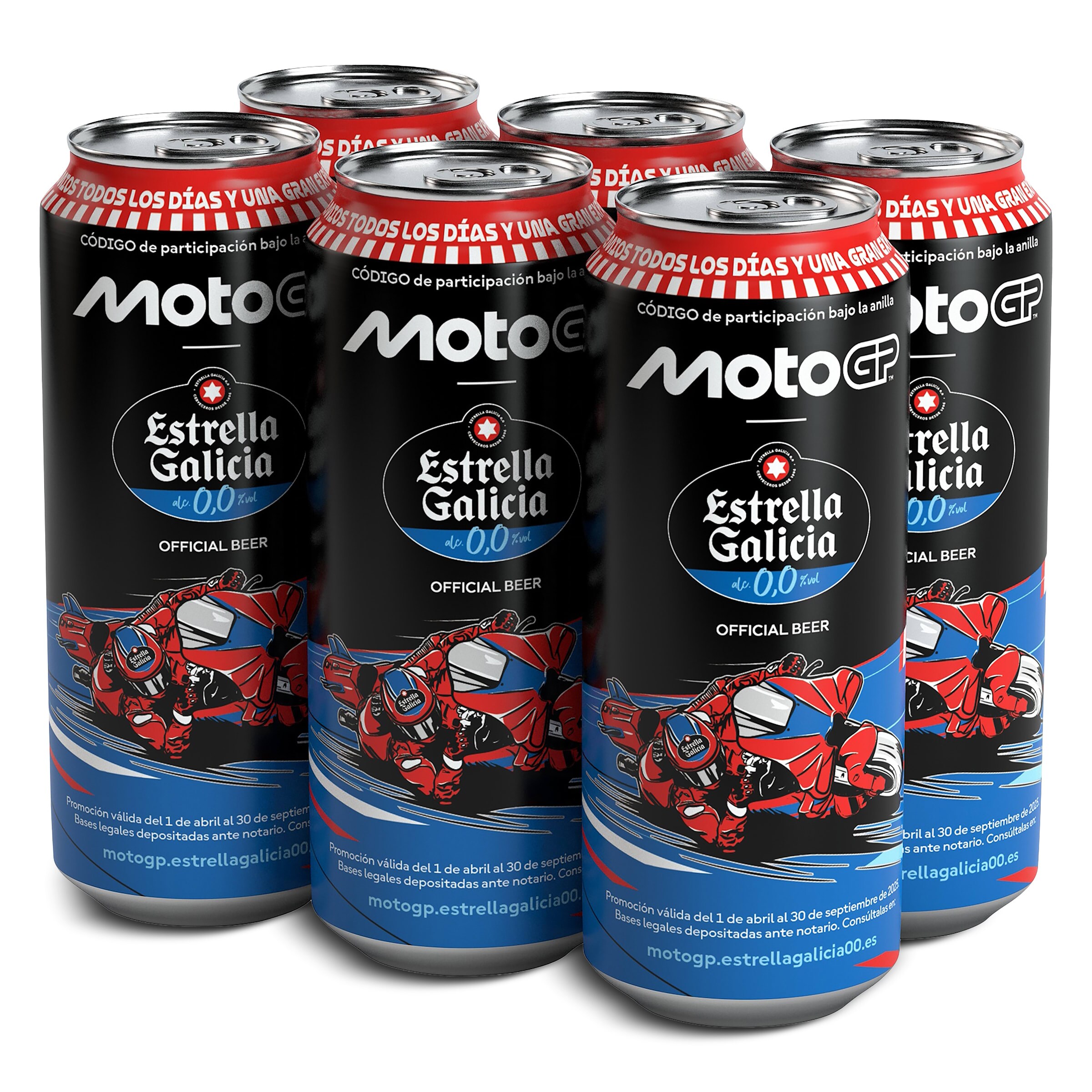 Cerveza 0,0% alcohol Estrella Galicia lata 6 x 33 cl