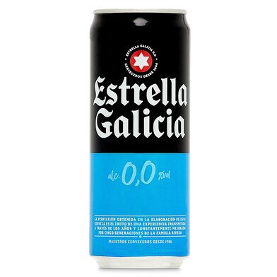 Cerveza 0,0% alcohol Estrella Galicia 33 cl-0 Cerveza 0,0% alcohol Estrella Galicia 33 cl-0