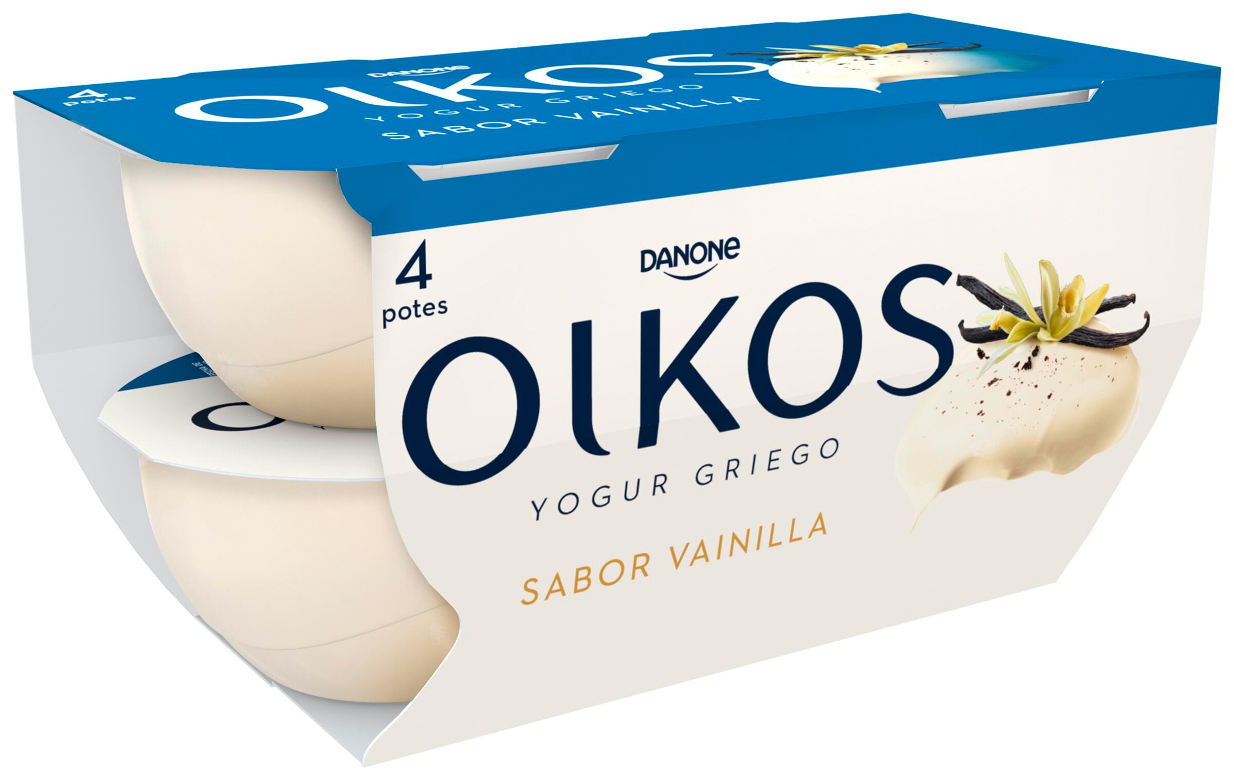 DANONE OIKOS yogur griego sabor vainilla pack 4 unidades 110 gr